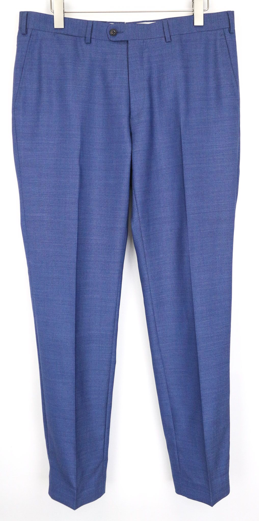 Suitsupply BRESCIA UK44R Blue Wool Pleated Lined Trousers 76266 Size 44R - 1 Thumbnail