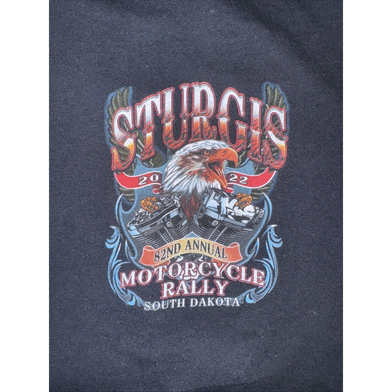 Harley Davidson × Vintage Sturgis Annual Motorcycle Rally T-Shirt Black L 20x26 Biker Size US L / EU 52-54 / 3 - 4 Thumbnail