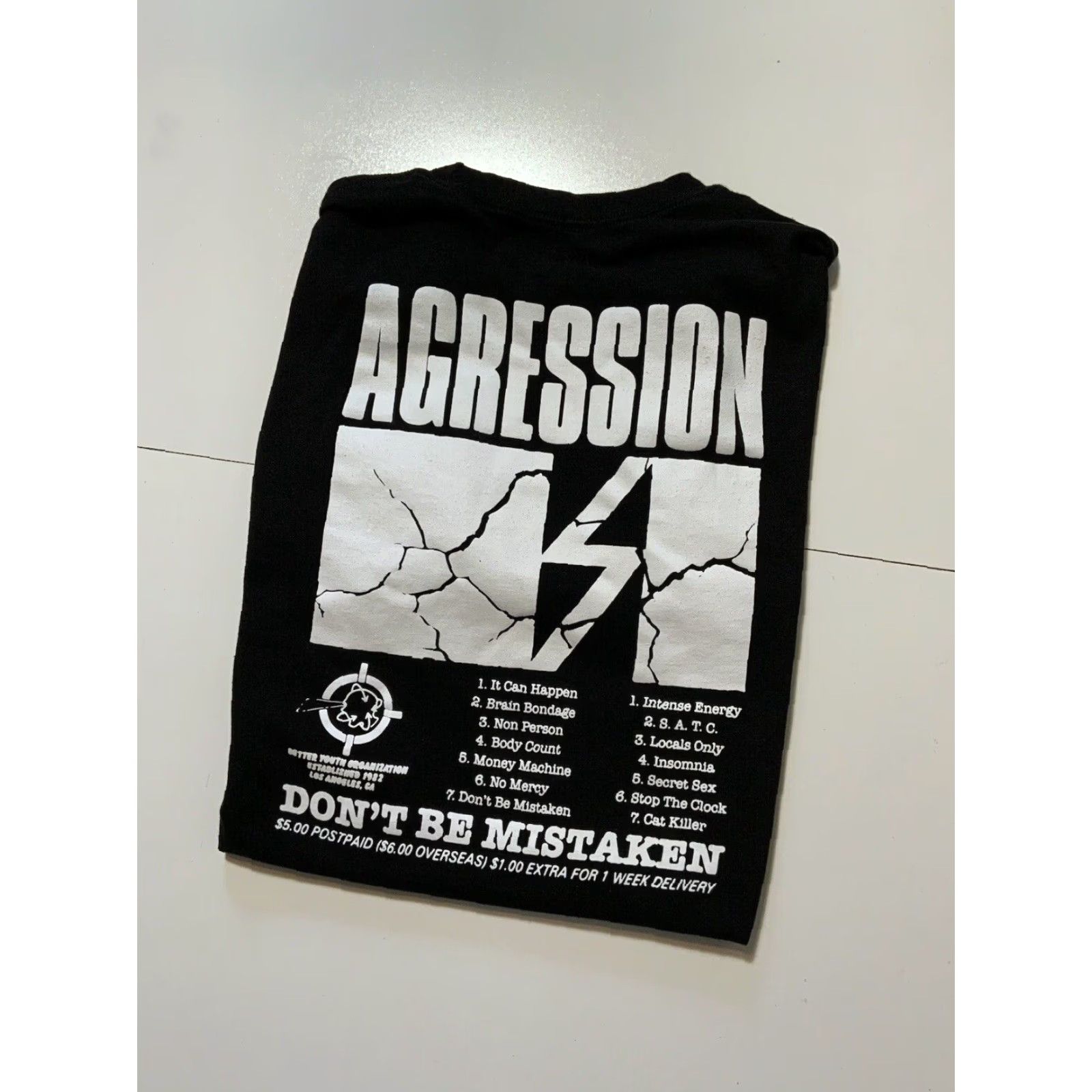 Vintage Trust Records Agression Don’t Be Mistaken Hardcore Punk Rock Band T-Shirt Sz. XL Size US XL / EU 56 / 4 - 2 Thumbnail