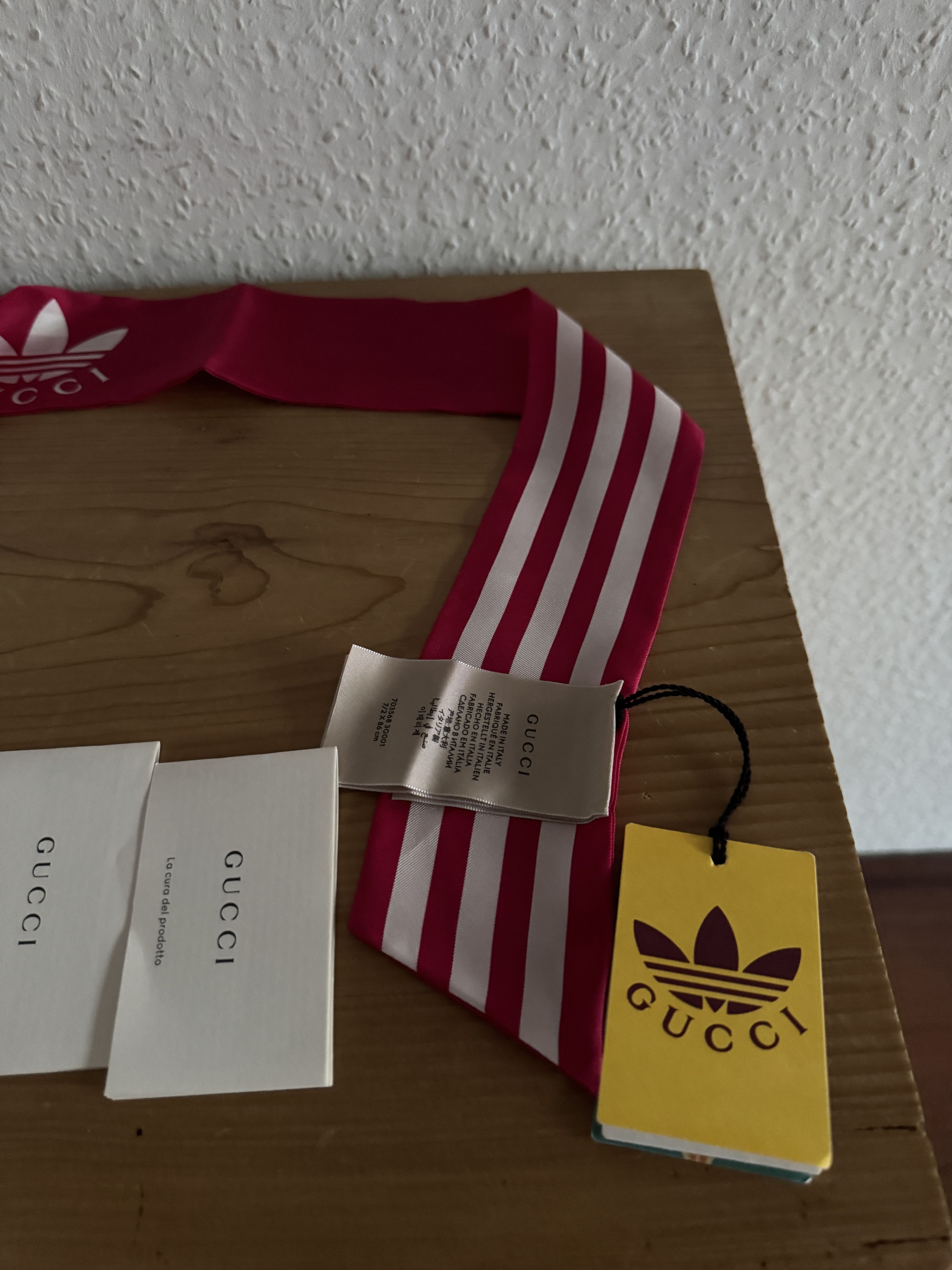 Adidas × Gucci Silk Twilly Scarf Size ONE SIZE - 3 Thumbnail