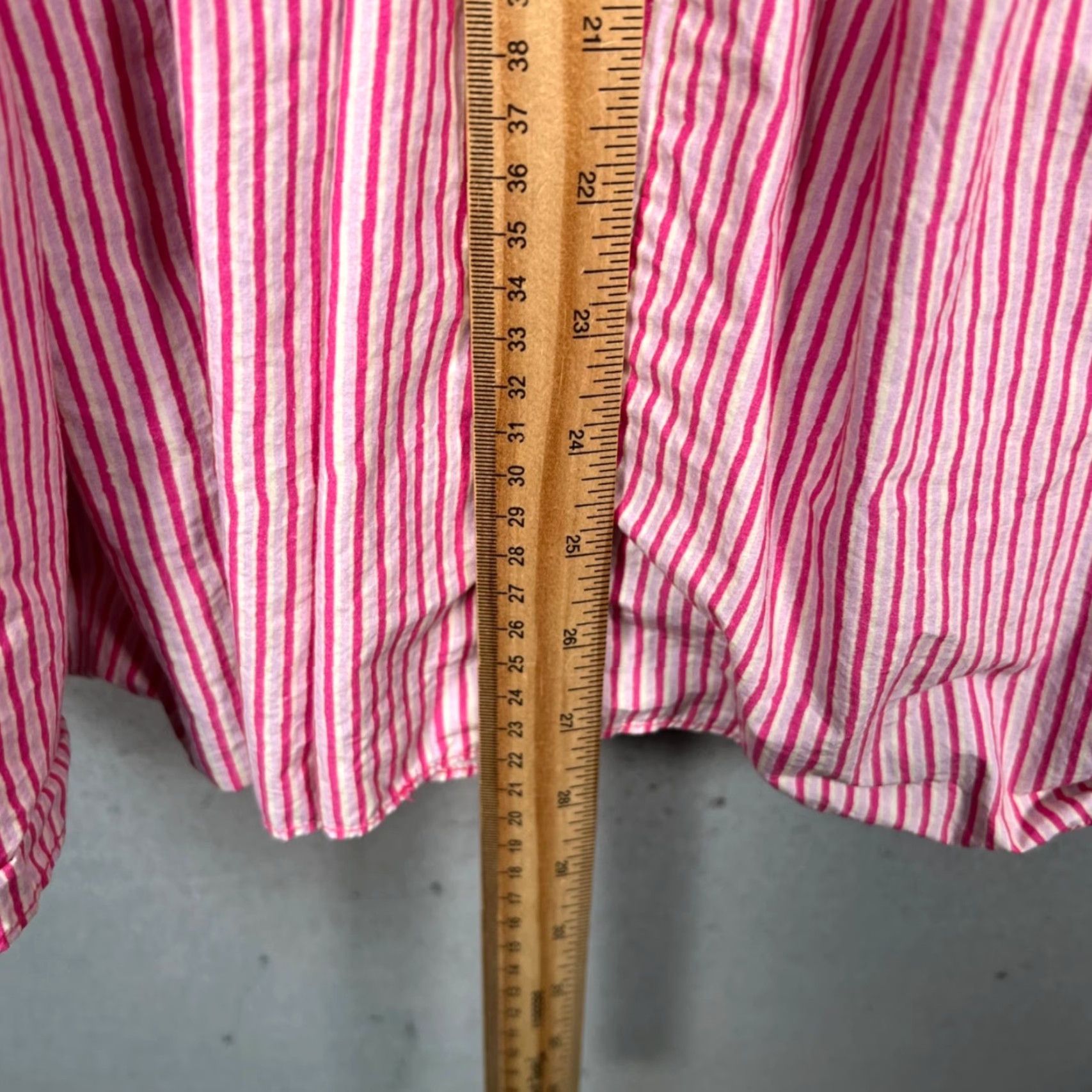 RHODE Rhode Dress Women's Mini Pink & White Striped Cotton Short Puff Sleeve, Size L, Casual Summer Size L / US 10 / IT 46 - 6 Thumbnail