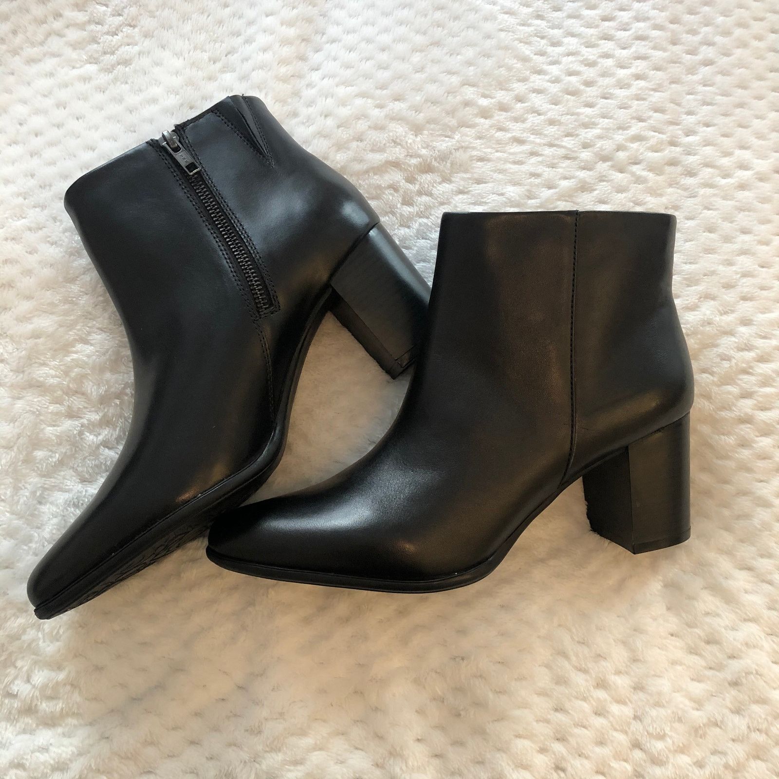 Rockport Rockport Black Camdyn Pointed-Toe Block Heel Booties Size US 10 / IT 40 - 7 Thumbnail