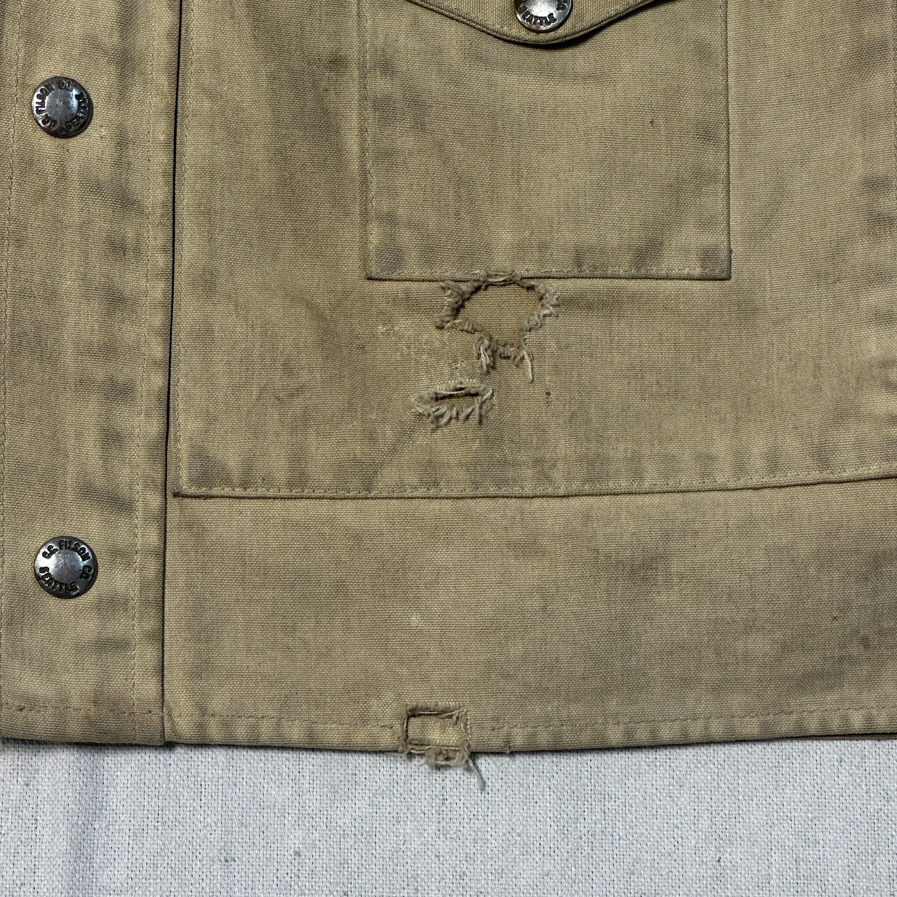 Filson Vintage Filson Tan Canvas Work Jacket Size Large 60s Hunting Cruiser Mackinaw Size US L / EU 52-54 / 3 - 3 Thumbnail