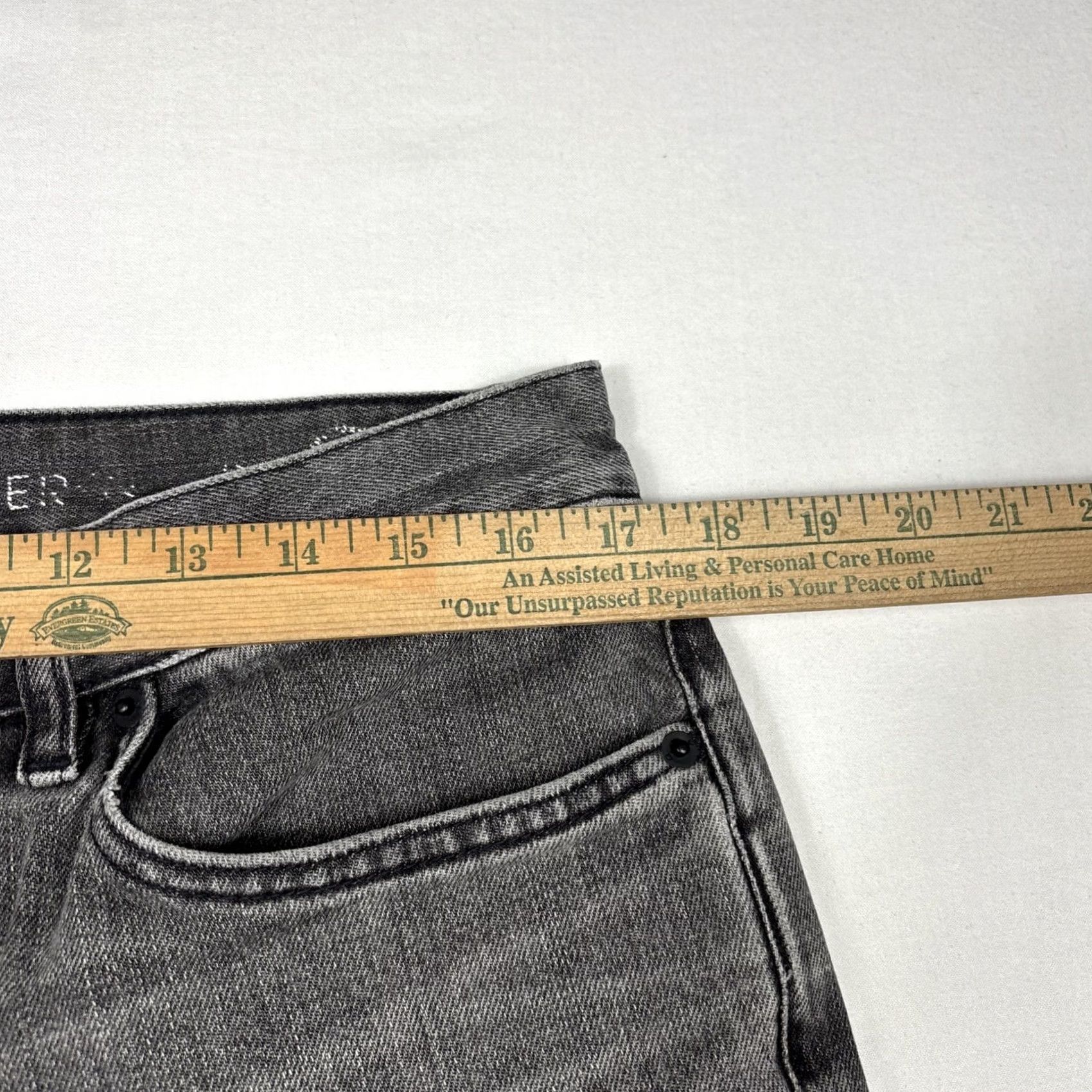 Outerknown Outerknown SEA Jeans Men's 32x20 Gray Stretch Straight Fit Cotton Denim 5-Pocket Regular Waist 30 Inseam Mid Rise Size US 32 / EU 48 - 3 Thumbnail