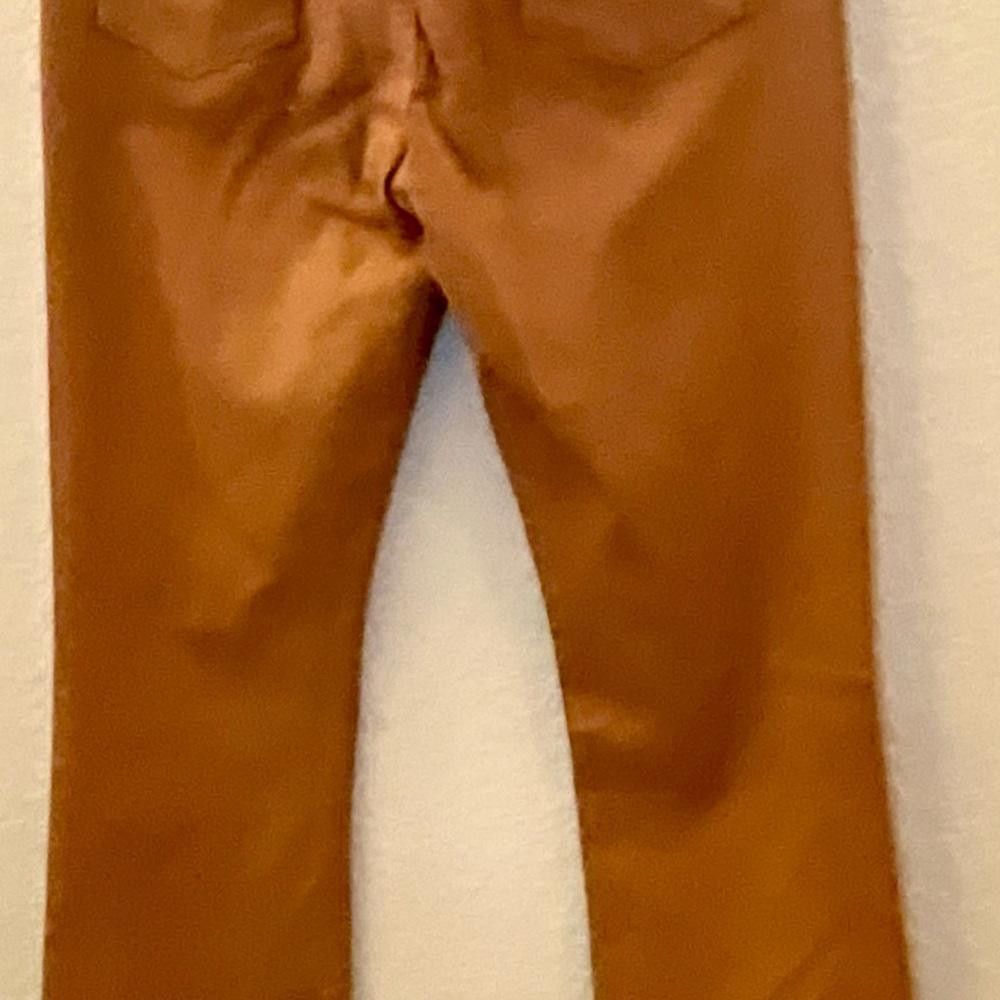 Designer HUDSON Cognac Brown Coated Long Flare Long Jeans Size 30 Size 30" / US 8 / IT 44 - 5 Thumbnail