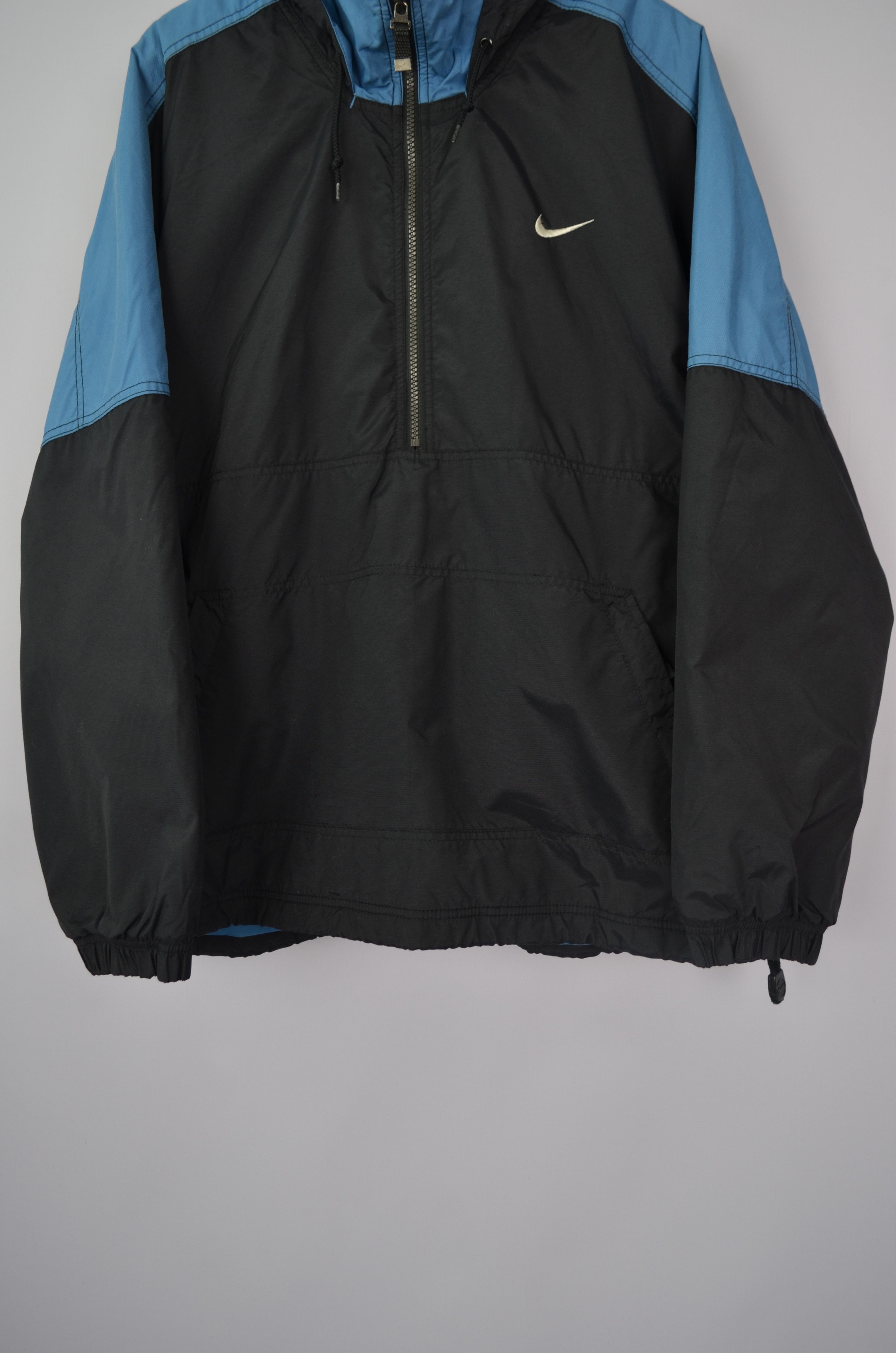 Nike × Vintage 90s Vintage Nike 1/4 Zip Embroided Logo Nylon Anorak Jacket Size US M / EU 48-50 / 2 - 4 Thumbnail
