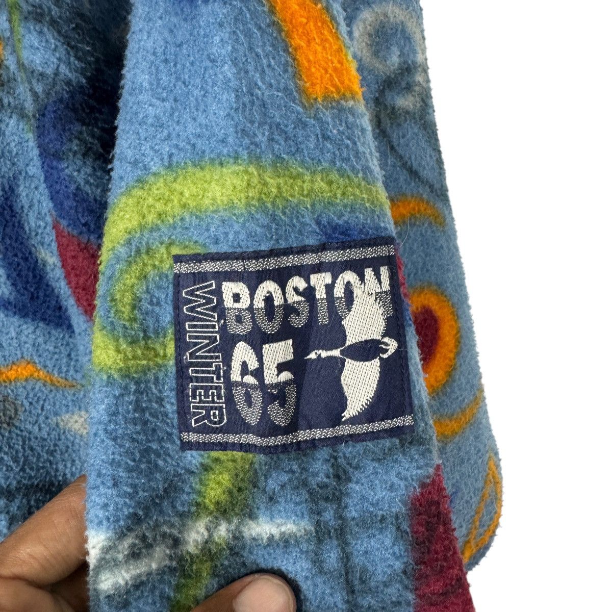 Japanese Brand 🔥 Boston Campany Printed Fleece Anorak HalfZipper Size US XL / EU 56 / 4 - 9 Thumbnail