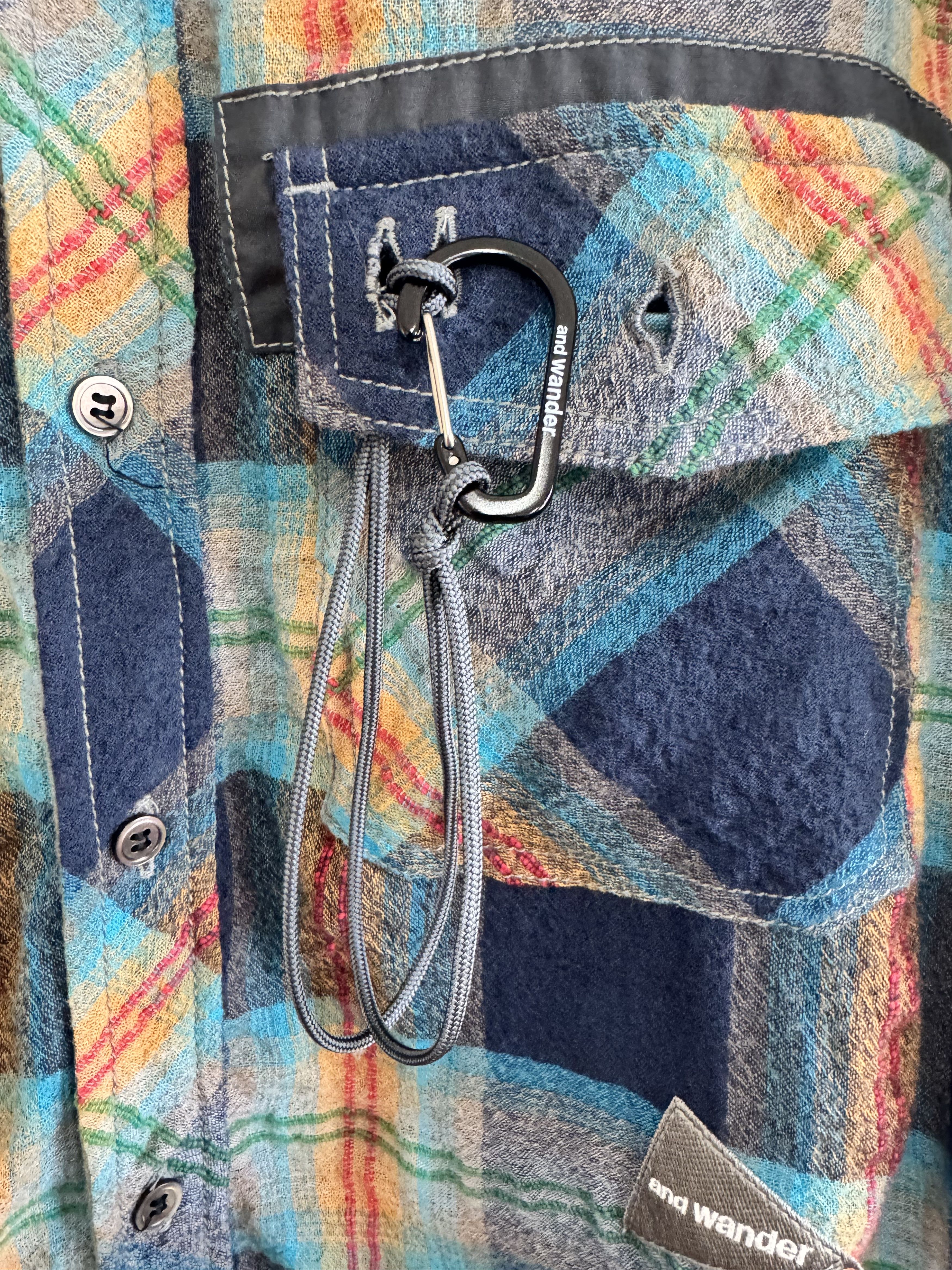 And Wander and wander Wool Check Shirt - Plaid / Multicolor Size US M / EU 48-50 / 2 - 6 Thumbnail