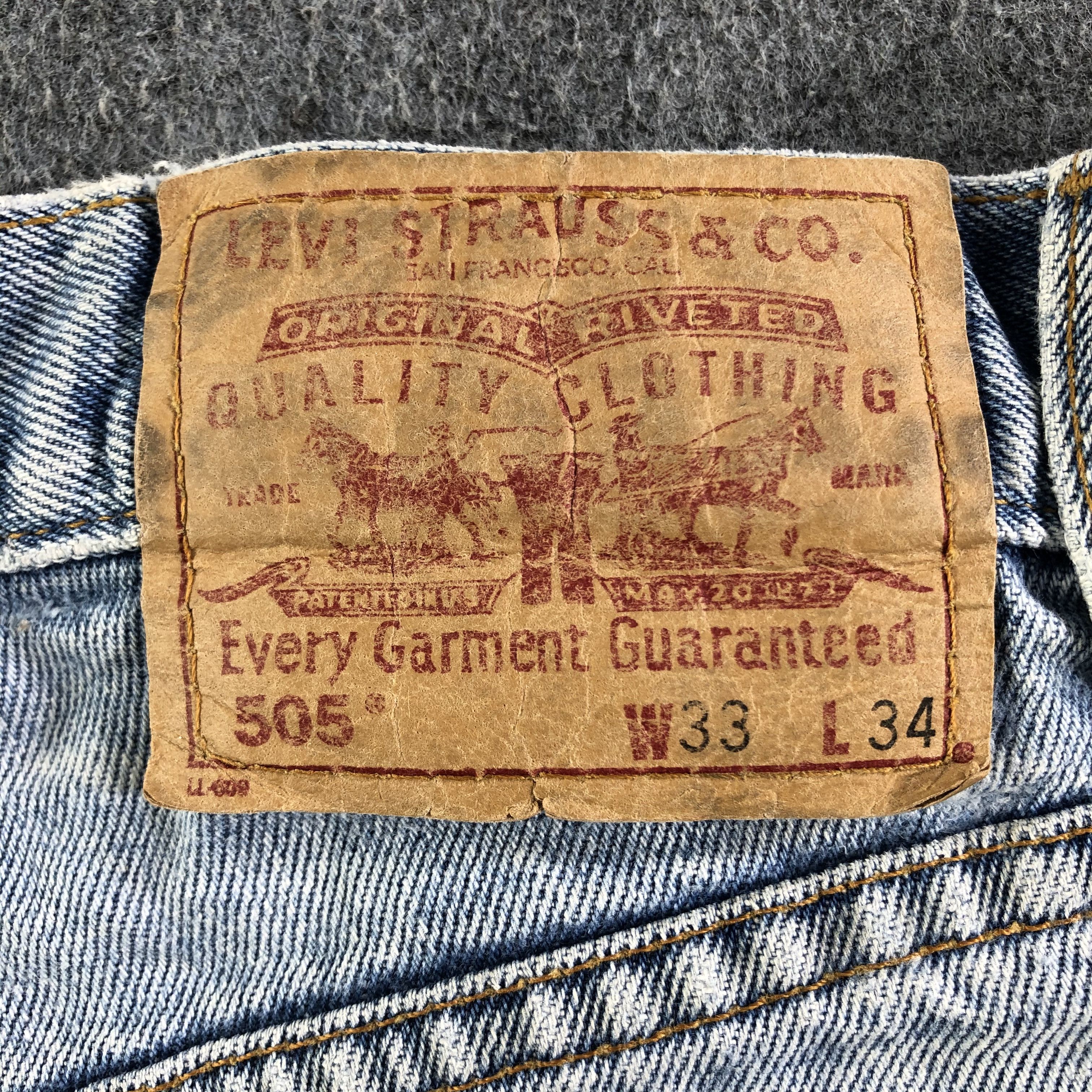 Levi's 90s Vintage Blue Wash Levis 505 Jeans-J3165 Size US 33 - 5 Thumbnail