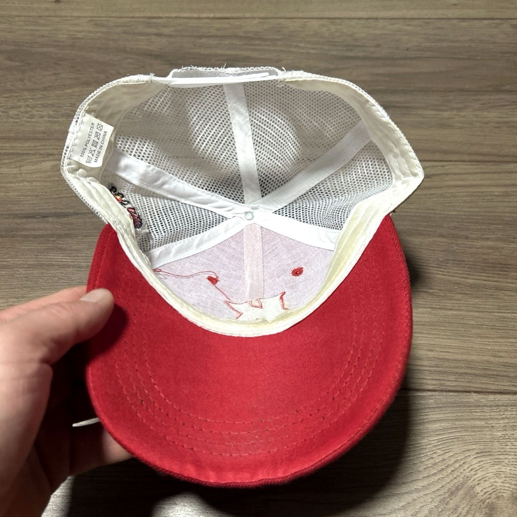 Vintage Kenosha Kingfish Snapback Baseball Cap Hat Amazing Logo Minor League Miller Lite Hat Red + White Adult One Size Speckled Logo Mens Girls Size ONE SIZE - 7 Thumbnail