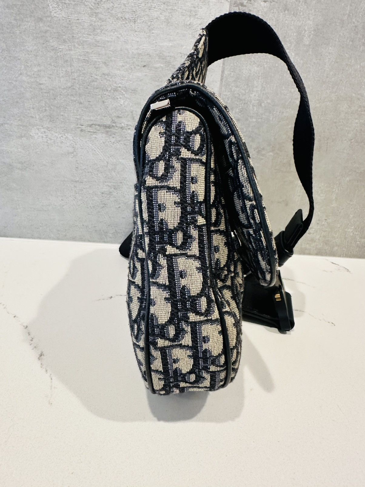 Dior Christian DIOR Saddle Bag, Classic Beige X Blue, Size ONE SIZE - 5 Thumbnail