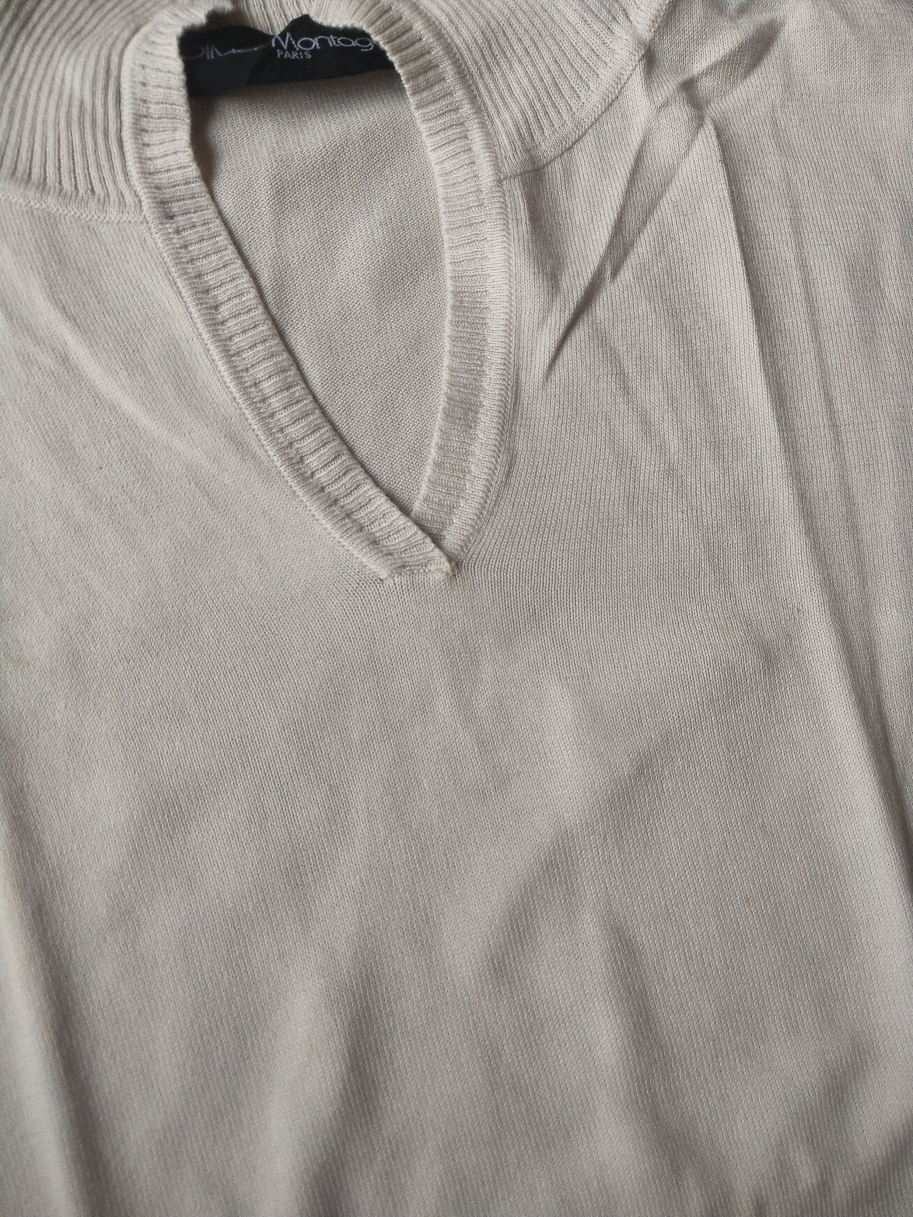 Montagut Vintage 90s Olivier Montagut Split Neck Knit Top Old Money Size M / US 6-8 / IT 42-44 - 3 Thumbnail