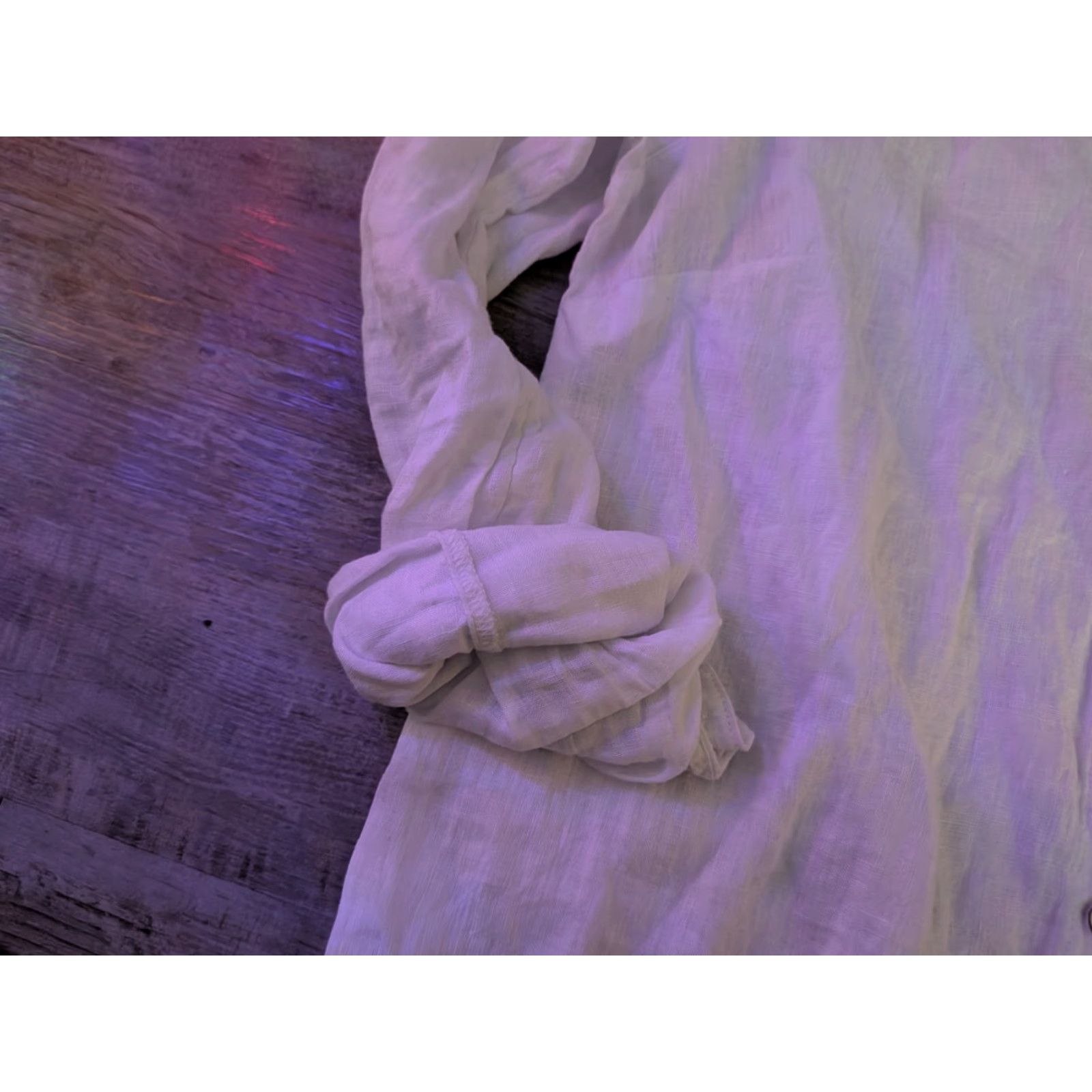 Joie Joie 100% Linen Button Down Blouse Shirt White Long Sleeve Size Large EUC Size L / US 10 / IT 46 - 5 Thumbnail