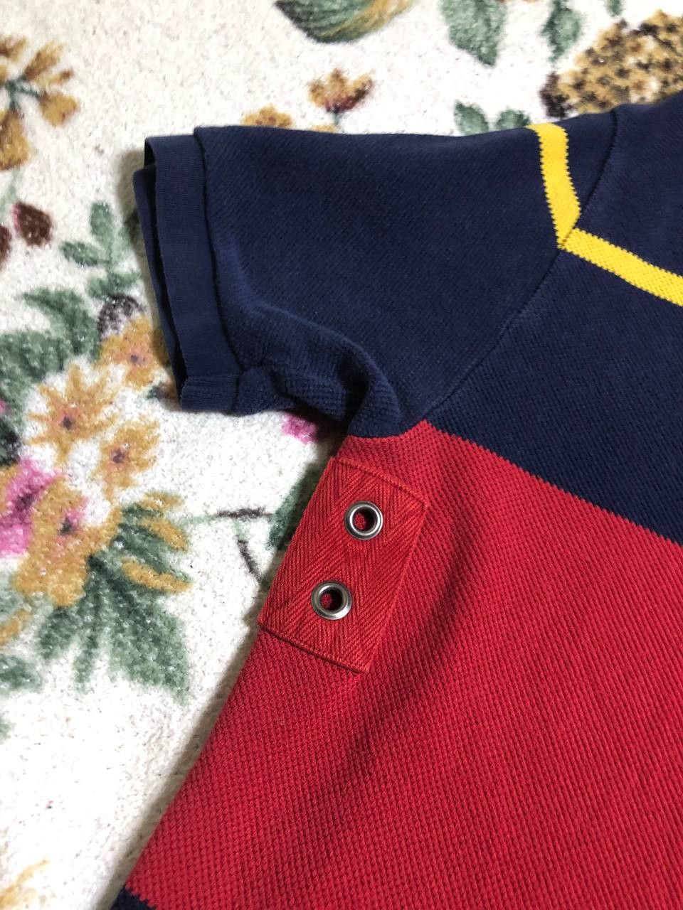 Polo Ralph Lauren Vintage Ralph Lauren Polo Shirt Mens Blue Red Striped polo Size US M / EU 48-50 / 2 - 6 Thumbnail