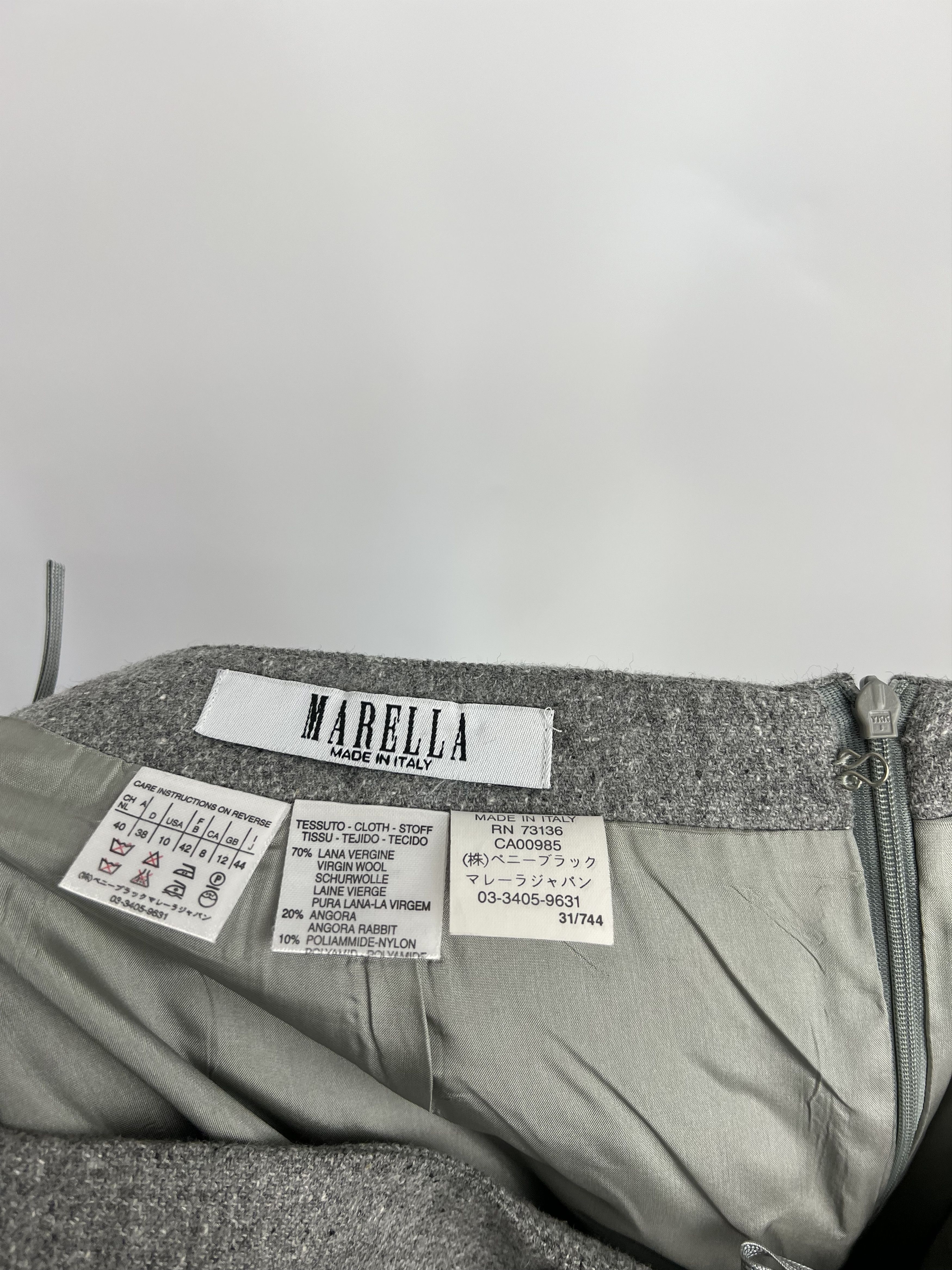 Marella Marella Vintage Gray Wool Suit Skirt Size IT44 US10 D38 GB12 Size M / US 6-8 / IT 42-44 - 17 Thumbnail