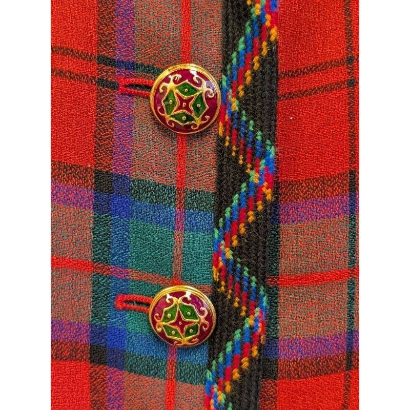 Yves Saint Laurent Yves Saint Laurent Rive Gauche 1994 Tartan Velvet Jacket Size S / US 4 / IT 40 - 16 Thumbnail