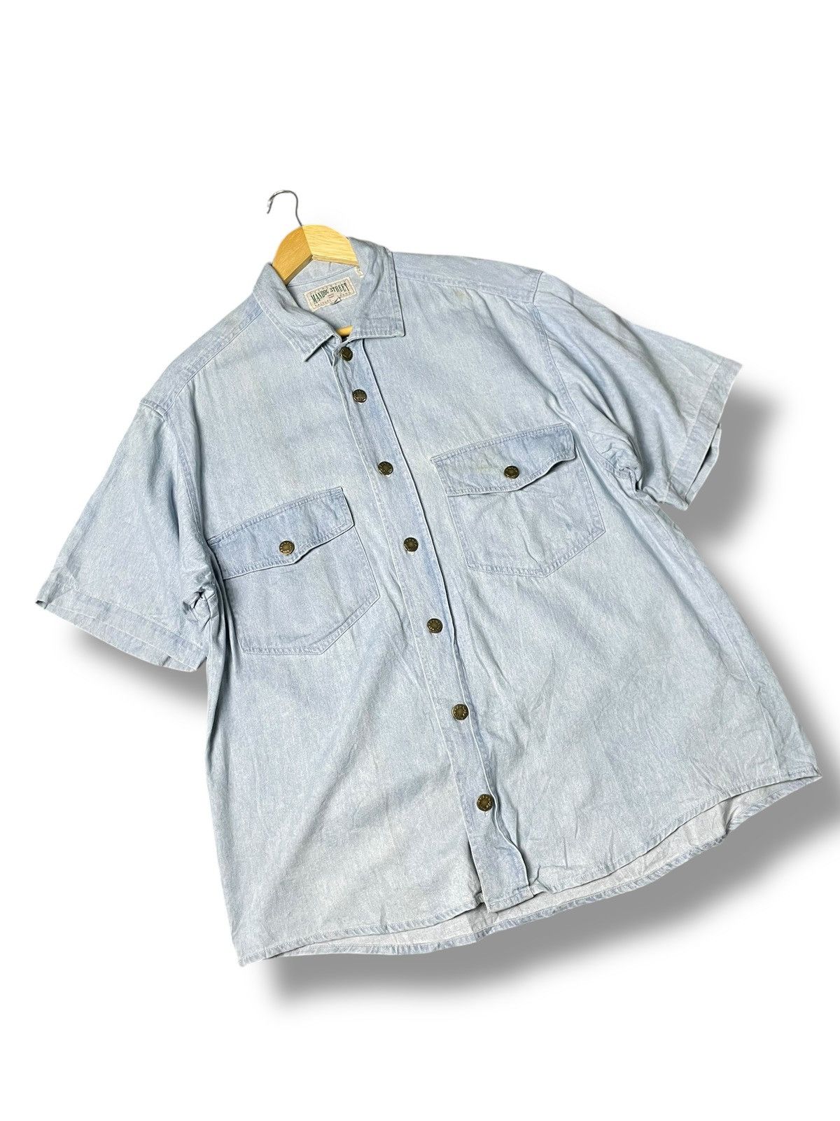 Japanese Brand × Vintage Authentic Mandoc Street Denim Button Up Shirts (82) Size US M / EU 48-50 / 2 - 4 Thumbnail