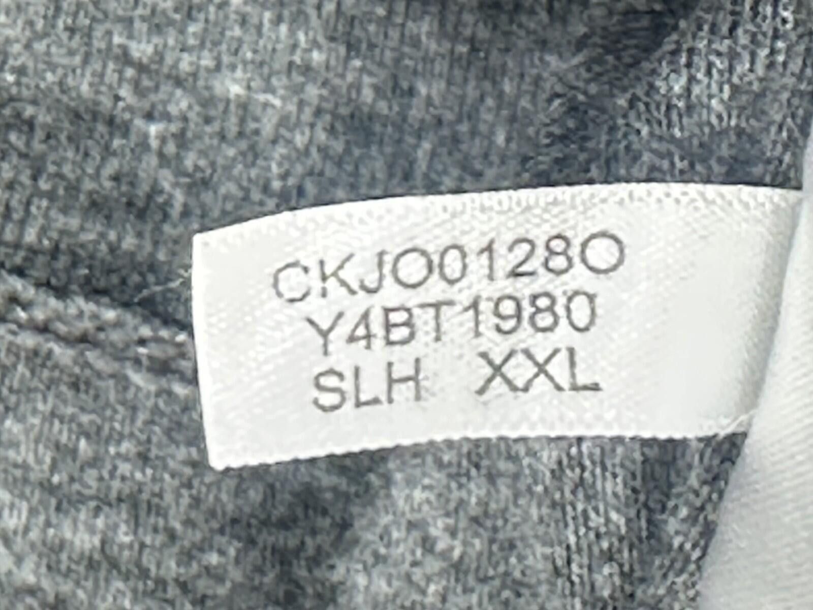 Calvin Klein Calvin Klein Cotton Pullover Drawstring Hoodie Mens Gray 2XL Size US XXL / EU 58 / 5 - 8 Thumbnail