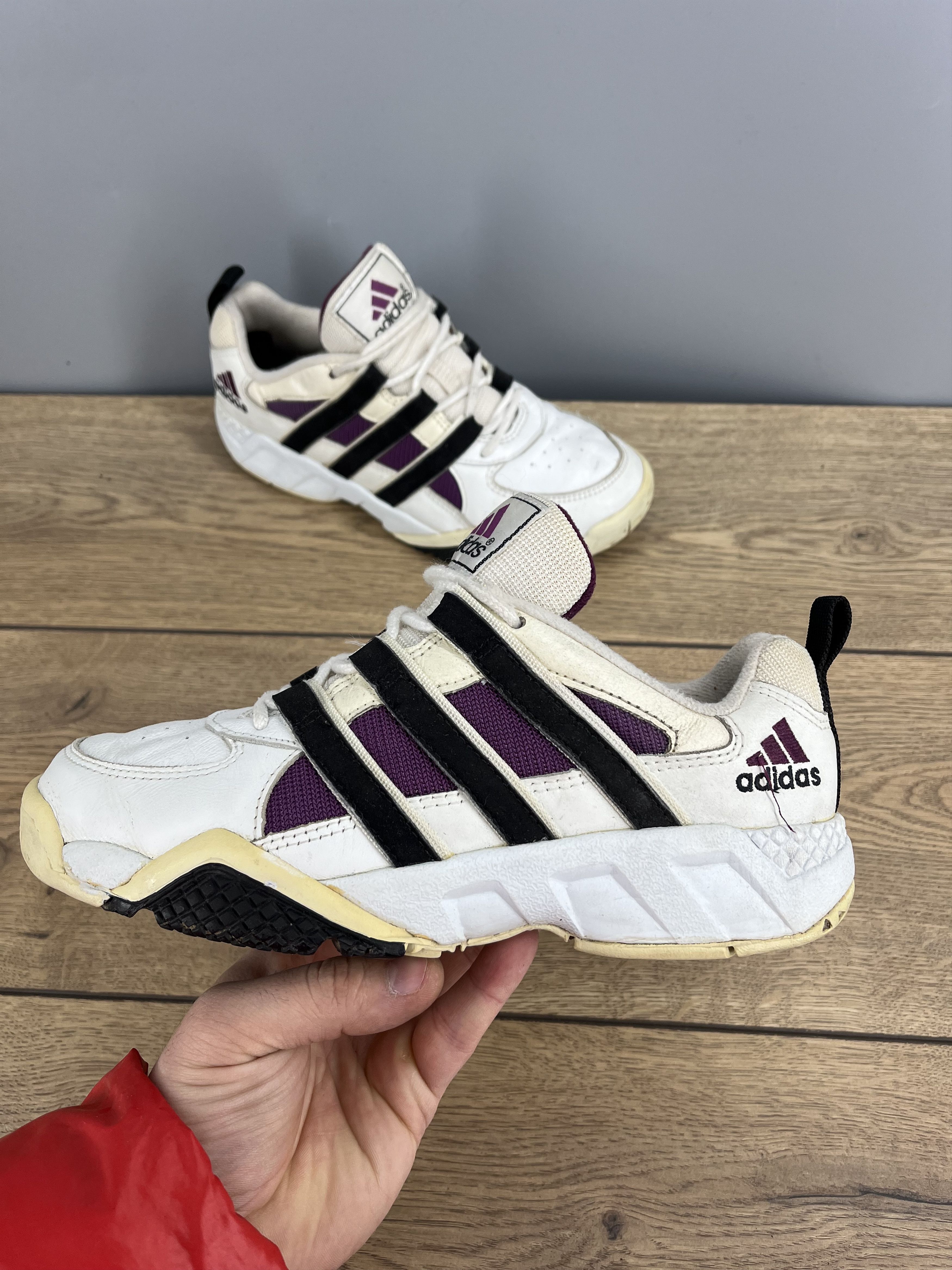 Adidas Vintage 1997 adidas Women’s Trainers White Black Purple Size US 8 / IT 38 - 5 Thumbnail