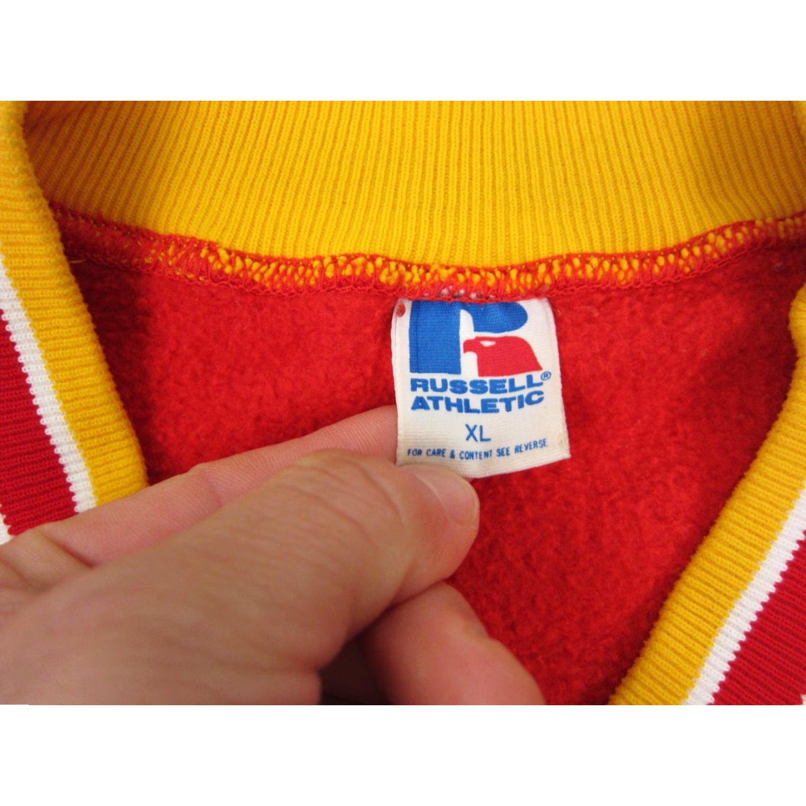 VINTAGE Russell Sweatshirt Adult XL Red 90s USA Mens Russell 