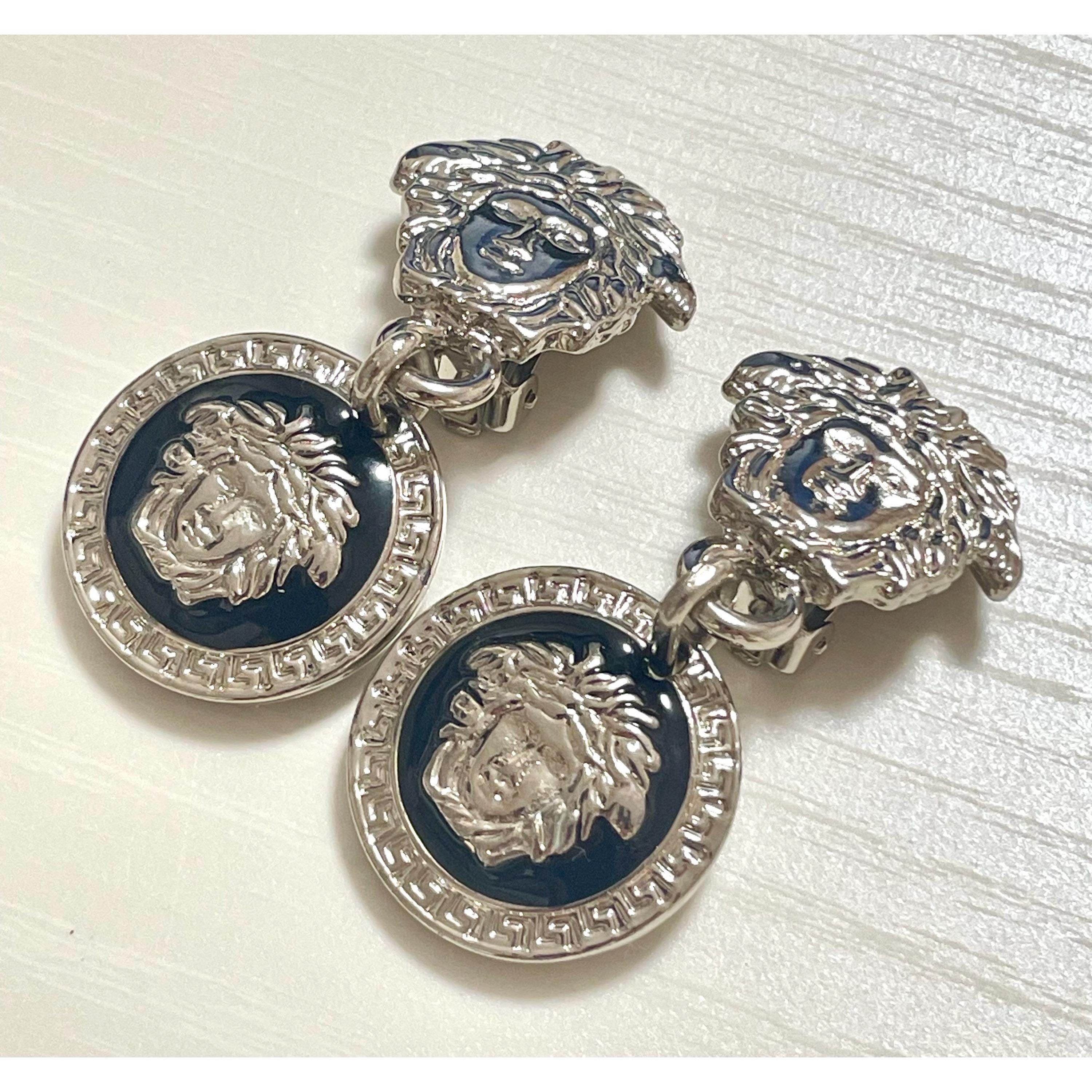 Versace Vintage Gianni Versace medusa face motif dangle earrings Size ONE SIZE - 9 Thumbnail