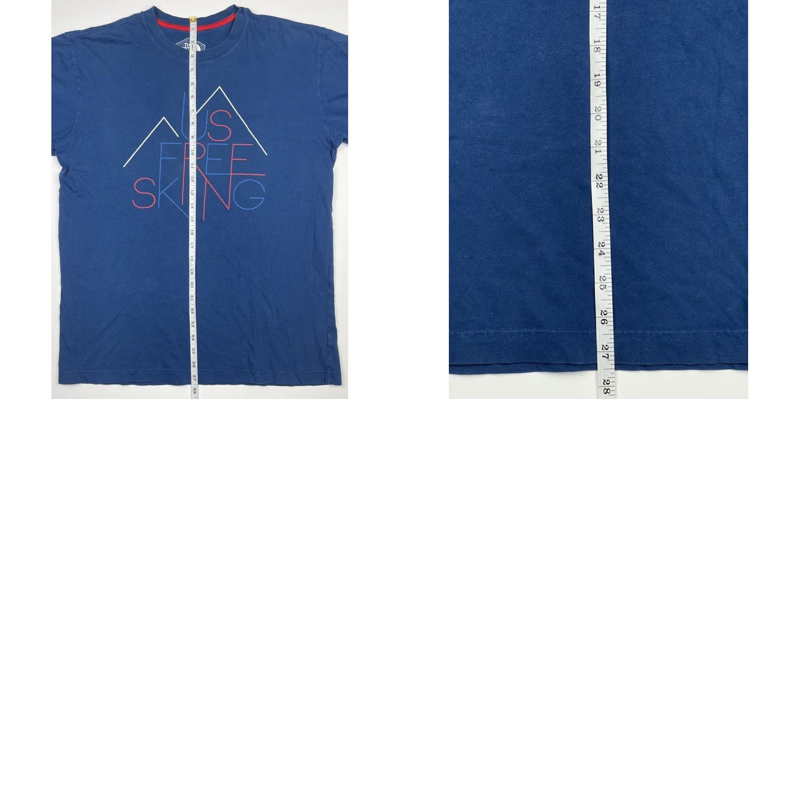 The North Face The North Face Mens T-Shirt Short Sleeve Crew Neck Blue Logo USA Flag Sz M Regular All Seasons Outdoor Size US M / EU 48-50 / 2 - 8 Thumbnail