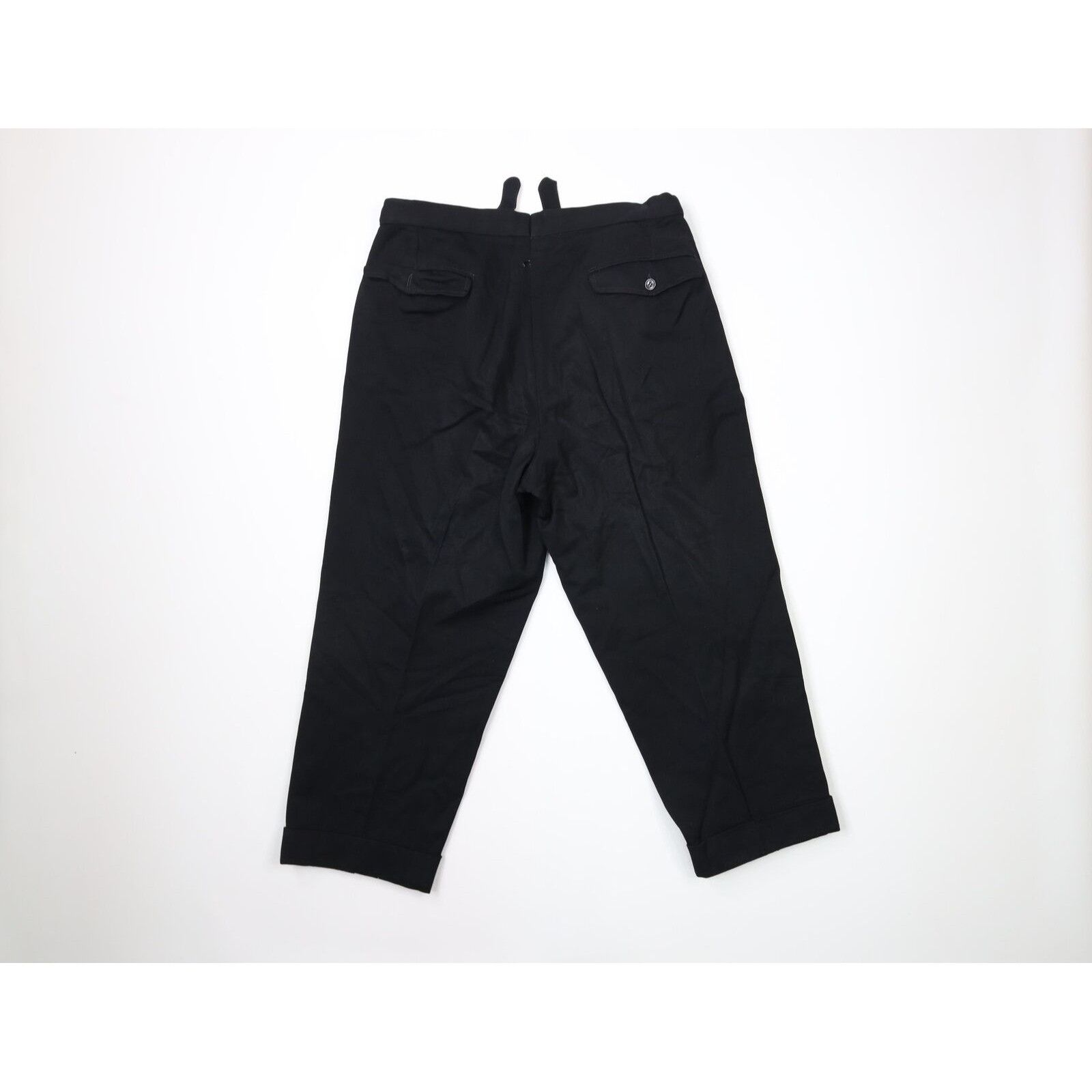 Vintage Vintage 40s Streetwear Thrashed Button Fly Pleated Pants Size US 34 / EU 50 - 12 Thumbnail