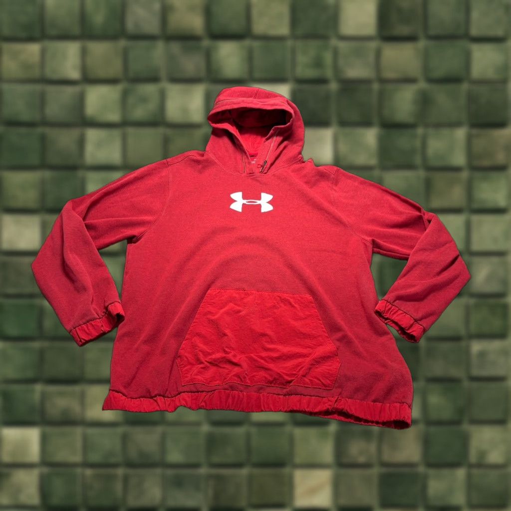 Under Armour Under Armour Hoodie Mens 3XL Red Zip Hood Loose Stretch UM1442 Kangaroo Pocket Pockets Logo Sports Pullover Hoodie Mens Red 3XL Size US XXL / EU 58 / 5 - 1 Thumbnail