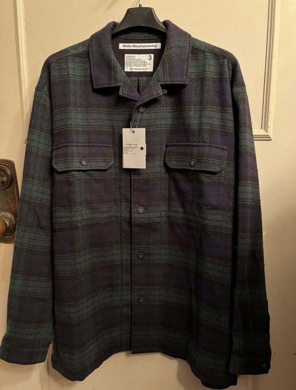White Mountaineering Japan Check Flannel Shirt Jacket