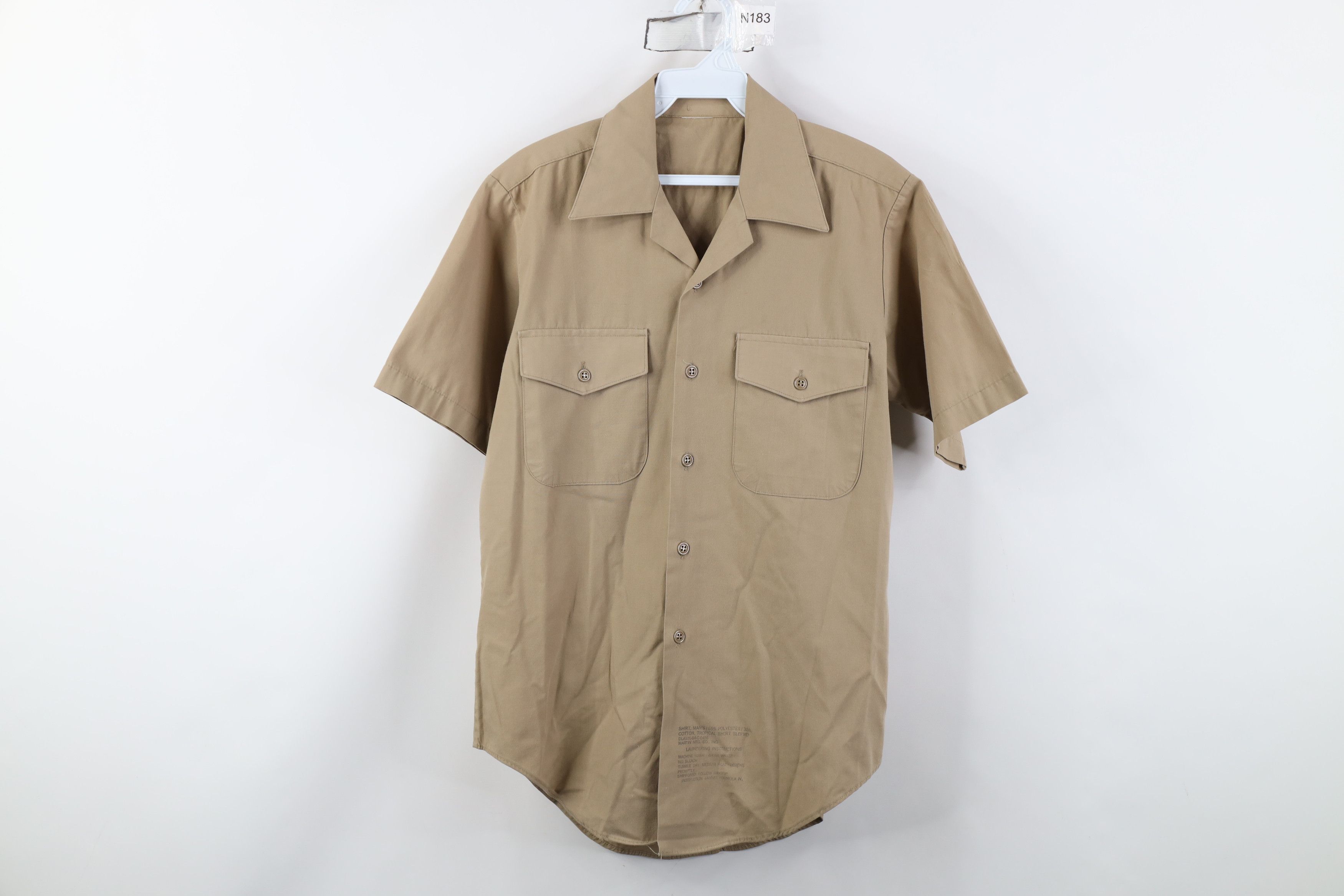 Vintage Vintage 80s USGI Military Tropical Short Sleeve Button Shirt Size US S / EU 44-46 / 1 - 1 Thumbnail