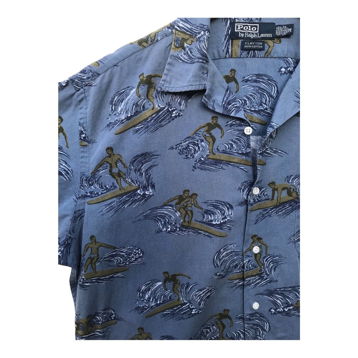 Polo Ralph Lauren Vintage Polo Ralph Lauren Surfing Overprinted Button Down Size US XL / EU 56 / 4 - 5 Thumbnail