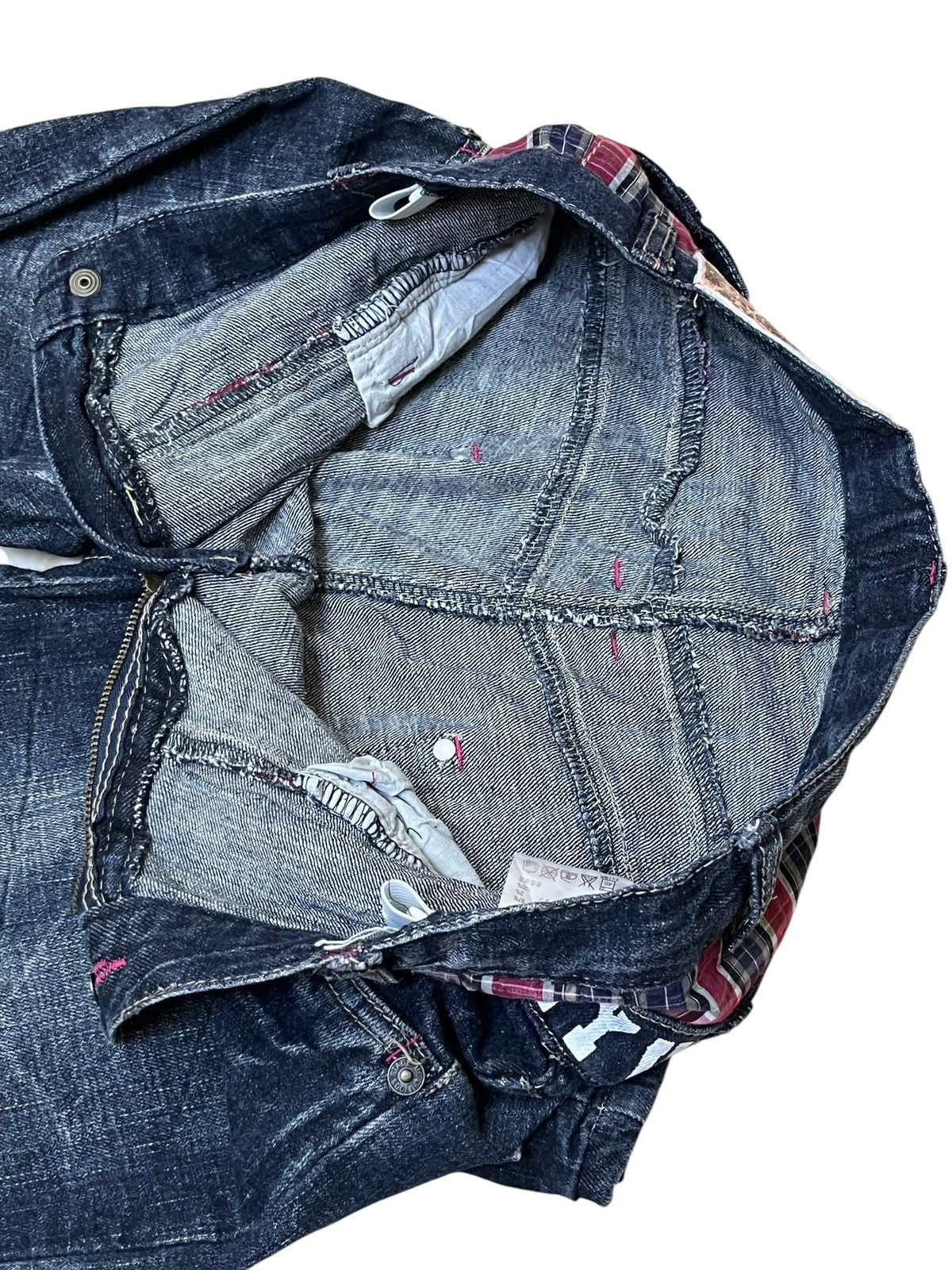 Japanese Brand SICK🔥JAPANESE BRAND DIRTY WOLF DOUBLE WAIST JEANS/DENIM Size US 31 - 10 Thumbnail