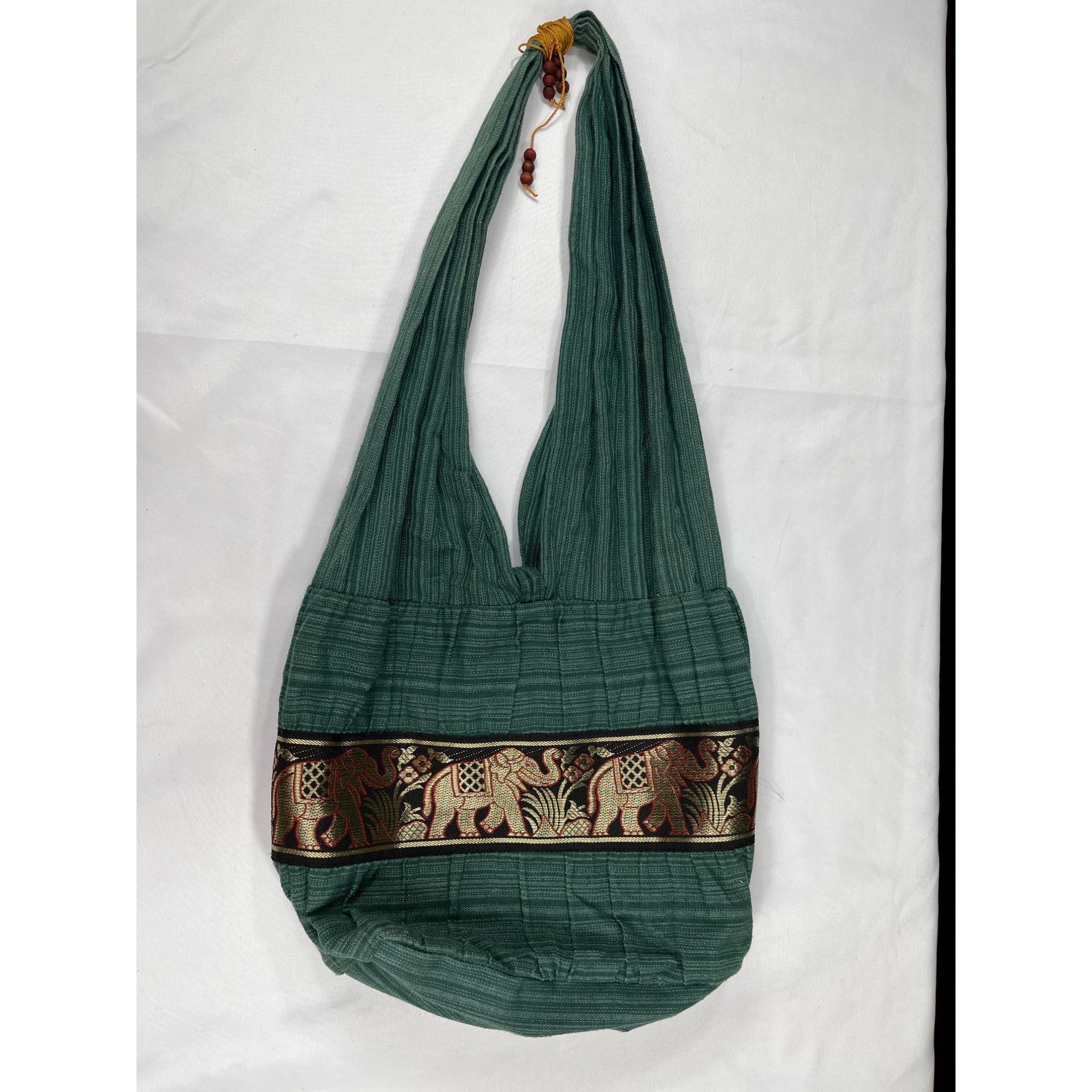 Vintage Bohemian SKU 7892 Green Crossbody Sling Bag With Elephant Pa Size ONE SIZE - 1 Thumbnail