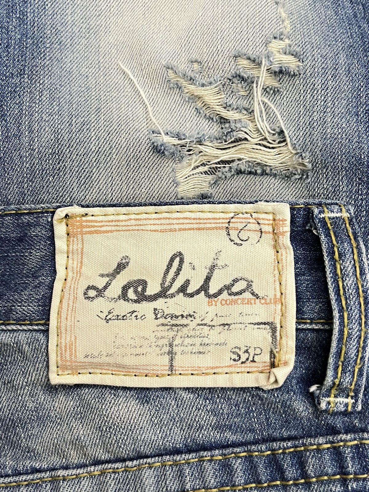 Lolita Jeans FYE🔥LOLITA Skull Embroidery Distressed Exotic Washed Denim Size US 29 - 15 Thumbnail