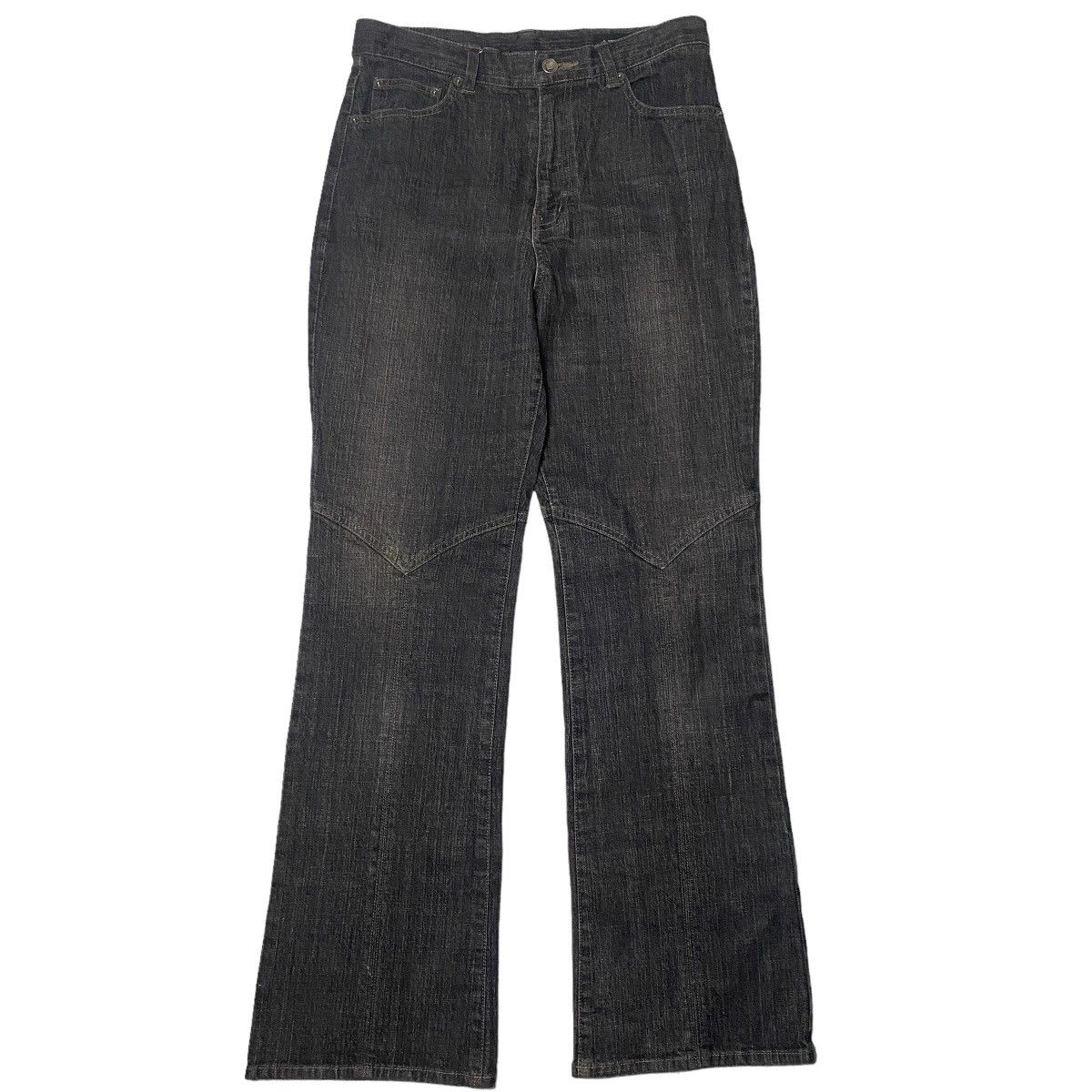 image of If Six Was Nine x Tornado Mart Japan 2000's John Jello Flared Seawash Bootcut Jeans in Dark Gray (S