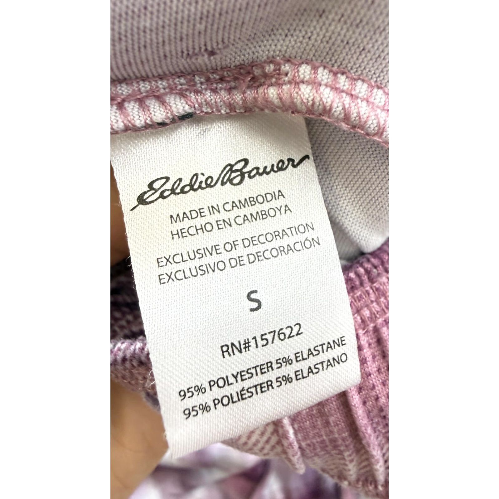 Eddie Bauer Eddie Bauer Pants Womens Small Purple Pink Plaid Sleepwear Lounge Pajama Bottoms Size 28" / US 6 / IT 42 - 6 Thumbnail