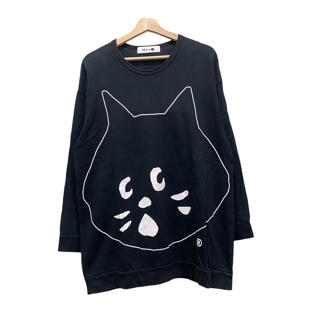 Issey Miyake Ne-net “Nya” CatFaceBigLogo Crewneck Sweatshirt