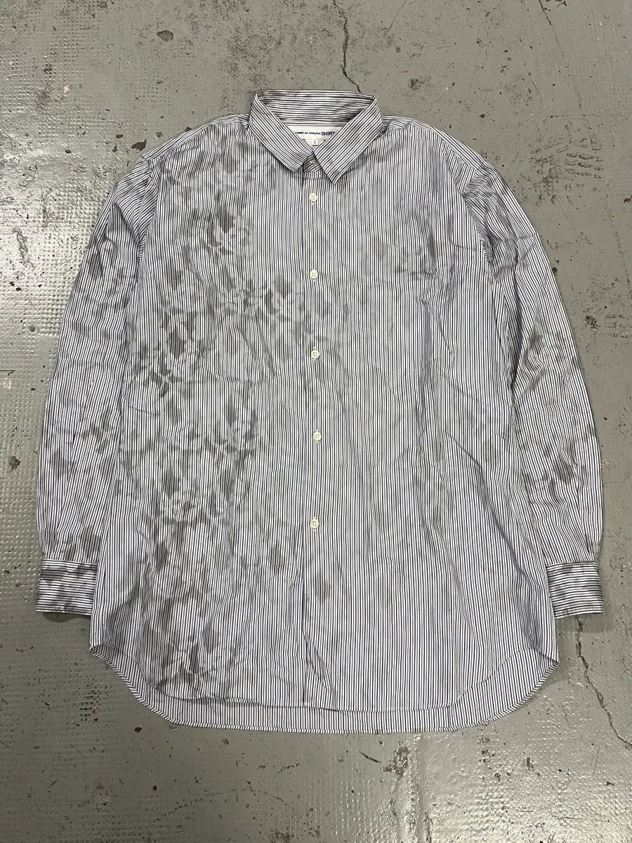 Comme des Garcons Comme des Garçons Bat Shadows Blue Stripes Shirt Size US L / EU 52-54 / 3 - 1 Thumbnail