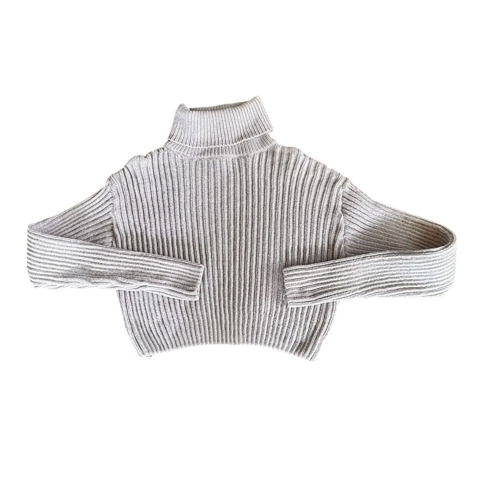 superdown Superdown “Tammy” Ribbed Turtleneck Sweater – Gray – Size Sm Size S / US 4 / IT 40 - 5 Thumbnail