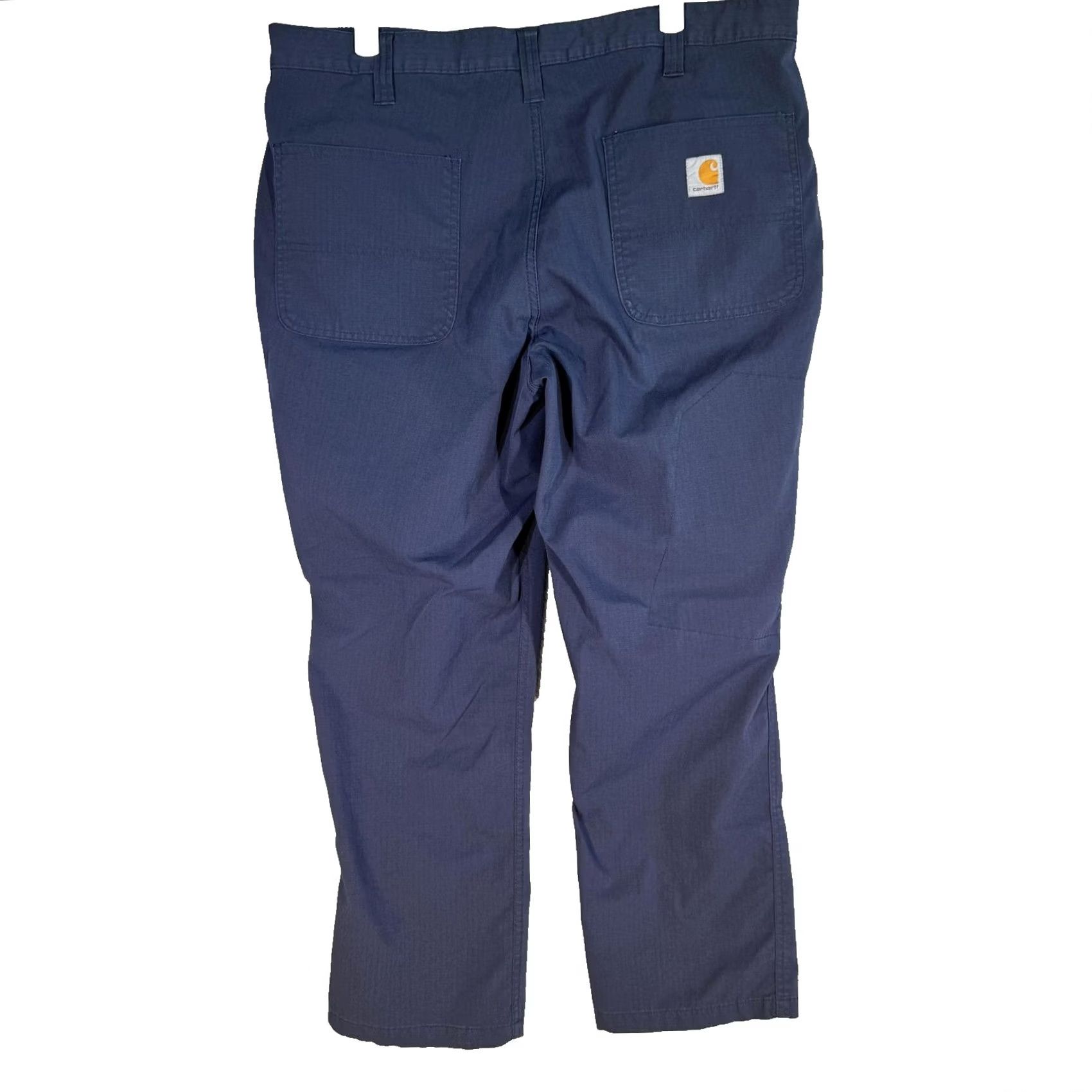 Carhartt Carhartt Ripstop Work Pants Relaxed Fit 36x28 Navy Navy Carhartt 74533-33 Mens Workwear Cargo Pants Mens Size US 36 / EU 52 - 2 Thumbnail