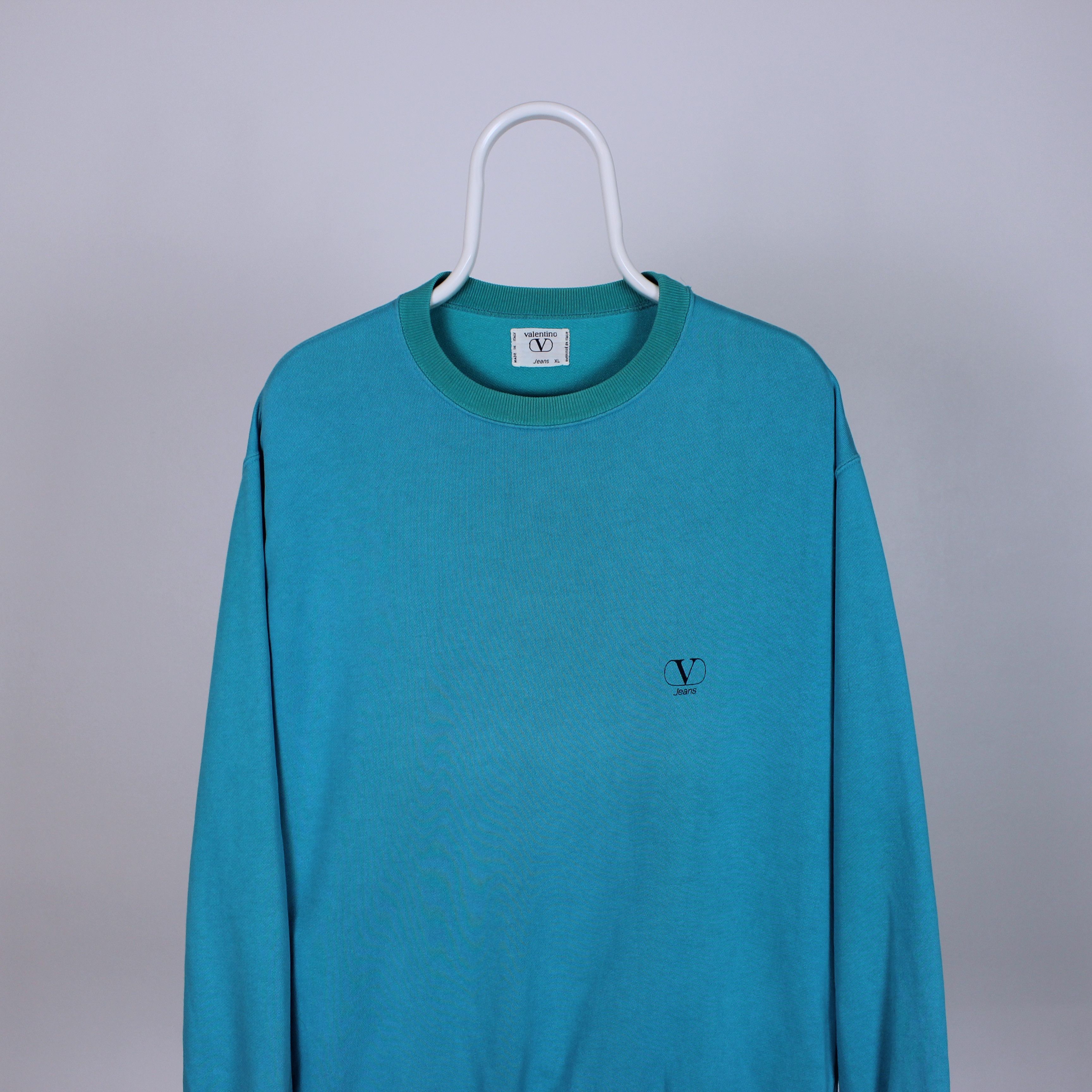 Valentino Valentino jeans sweatshirt L XL men purple white Size US L / EU 52-54 / 3 - 3 Thumbnail