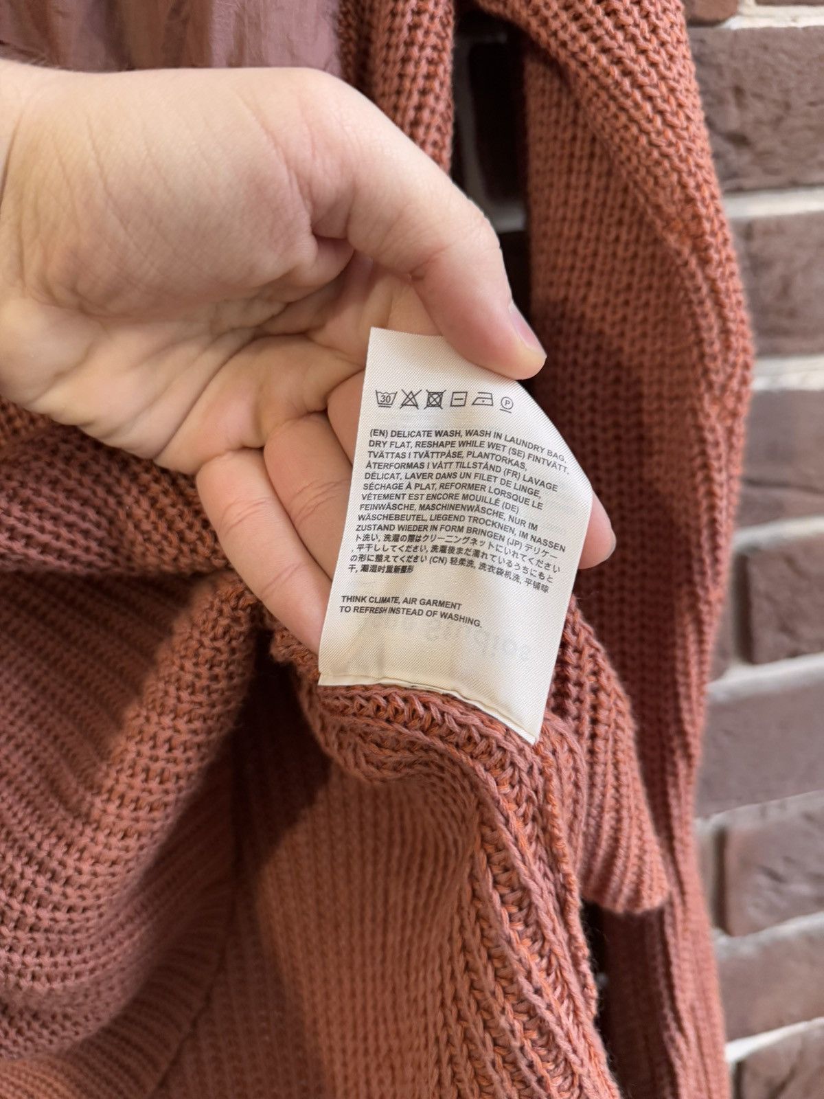 Acne Studios Acne Studios Designer Linen Cargo Knit Sweater Brown Hype Size US M / EU 48-50 / 2 - 7 Thumbnail