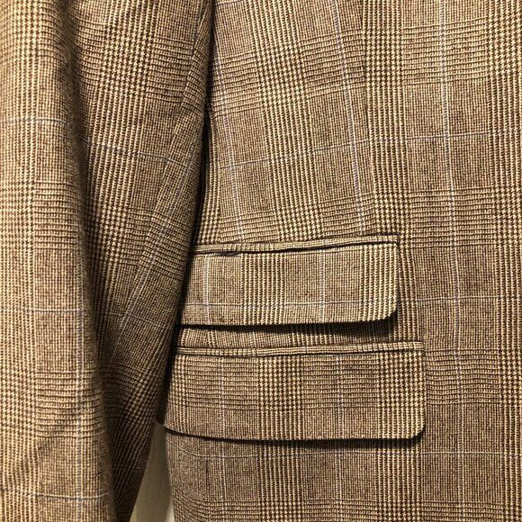 Stafford STAFFORD men's 100%wool blazer sport coat jacket size: 42L Size 42L - 4 Thumbnail