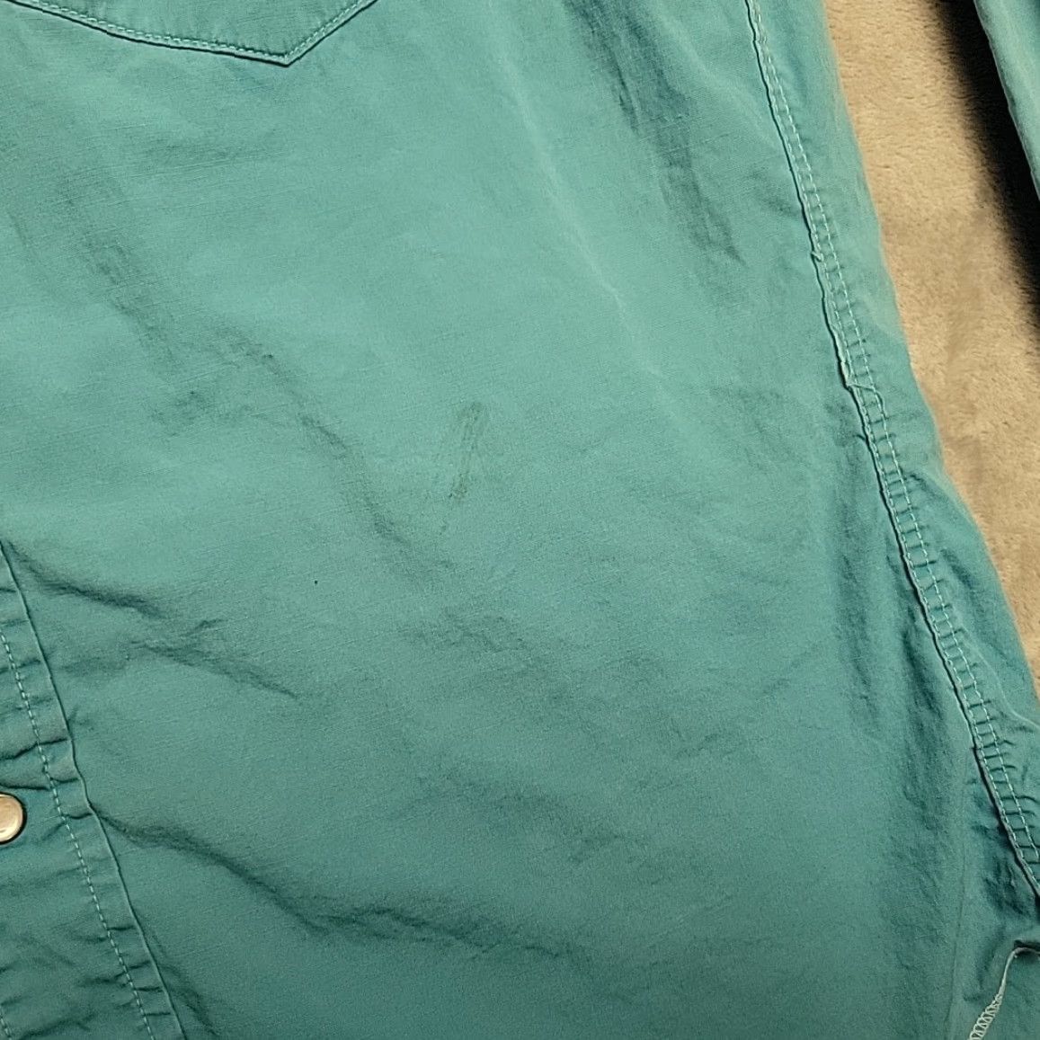 Vintage VINTAGE Western Pearl Snap Shirt Men 14.5 Teal Long Sleeve Sawtooth Pocket Yoked Size US M / EU 48-50 / 2 - 3 Thumbnail