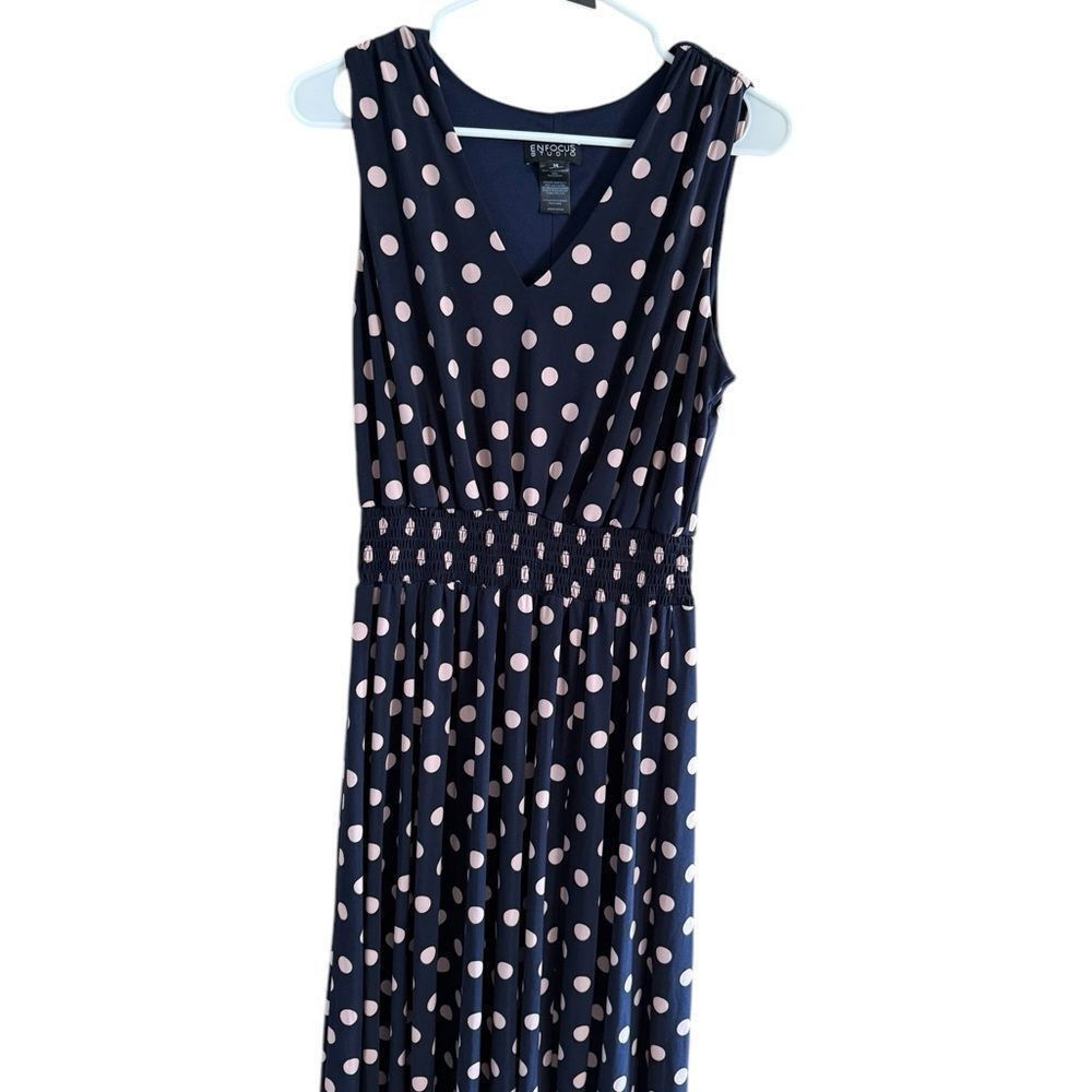 Other Enfocus Studio Blue One Shoulder Sundress Size L / US 10 / IT 46 - 4 Thumbnail
