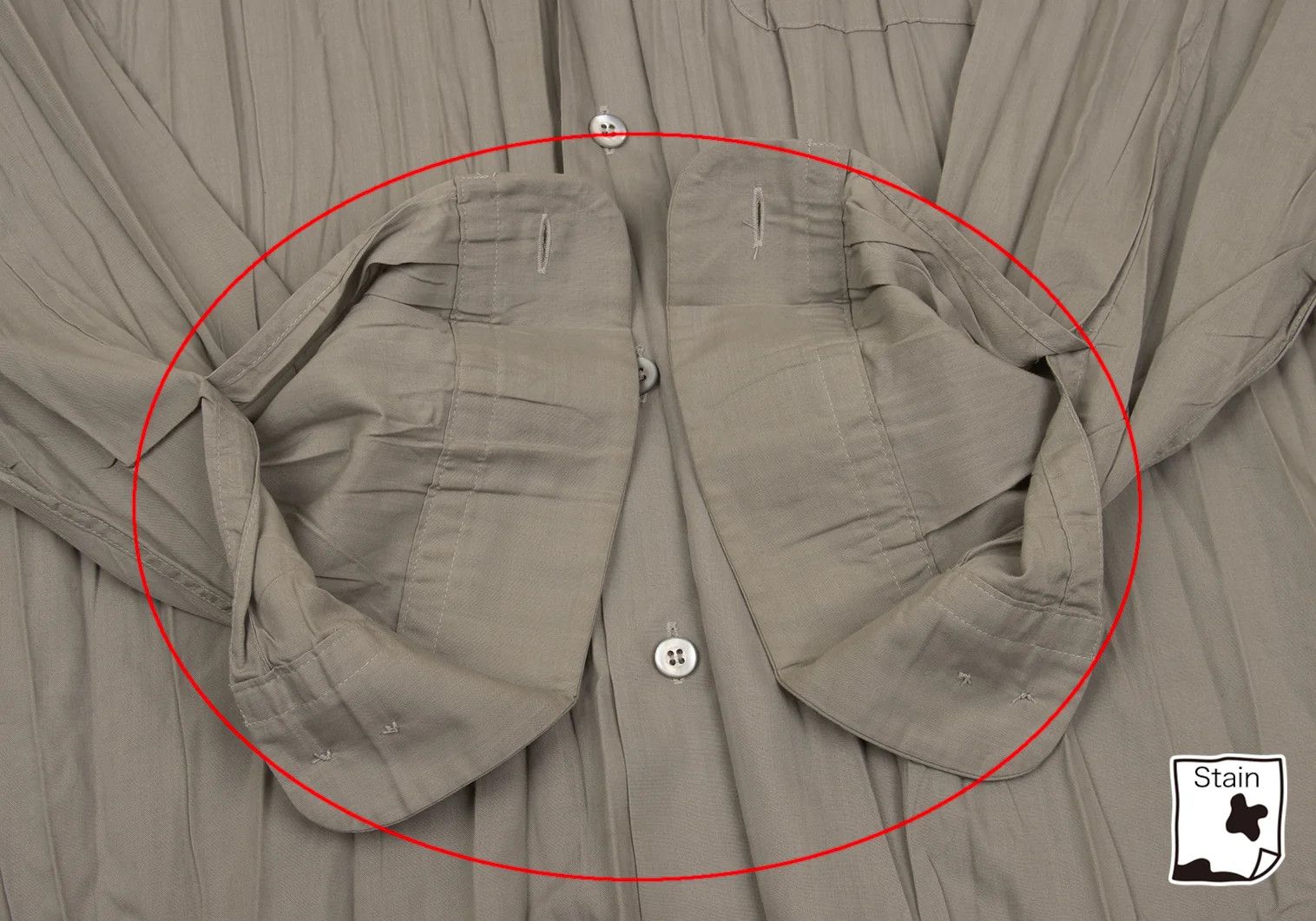 Issey Miyake Band Collar Pleated Shirt in Gray, Size M Size US M / EU 48-50 / 2 - 9 Thumbnail