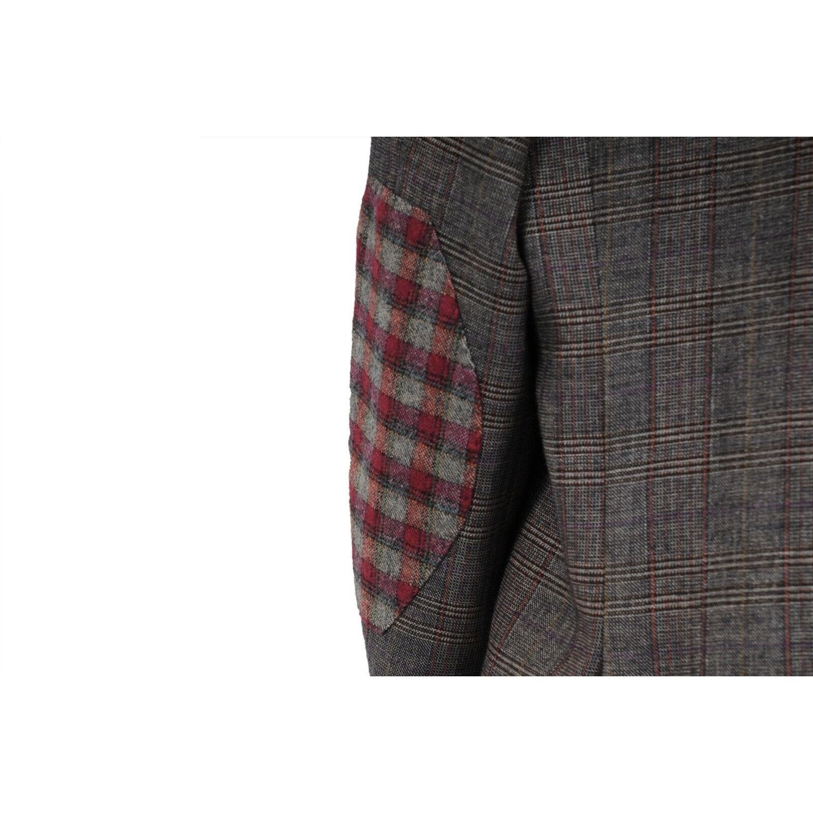 Etro Houndstooth Jacket Gray Wool Blazer IT 56 Size 46R - 9 Thumbnail
