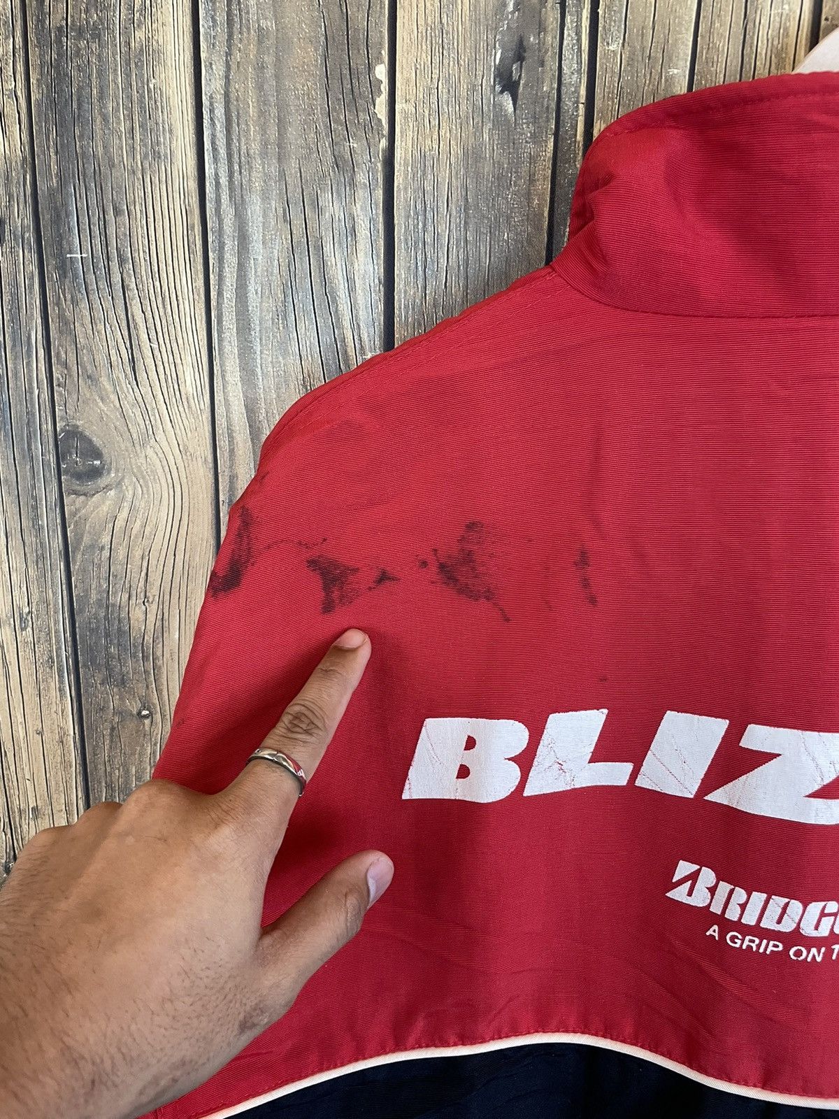 Vintage Bridgestone blizak Zipper Jacket Size US L / EU 52-54 / 3 - 3 Thumbnail