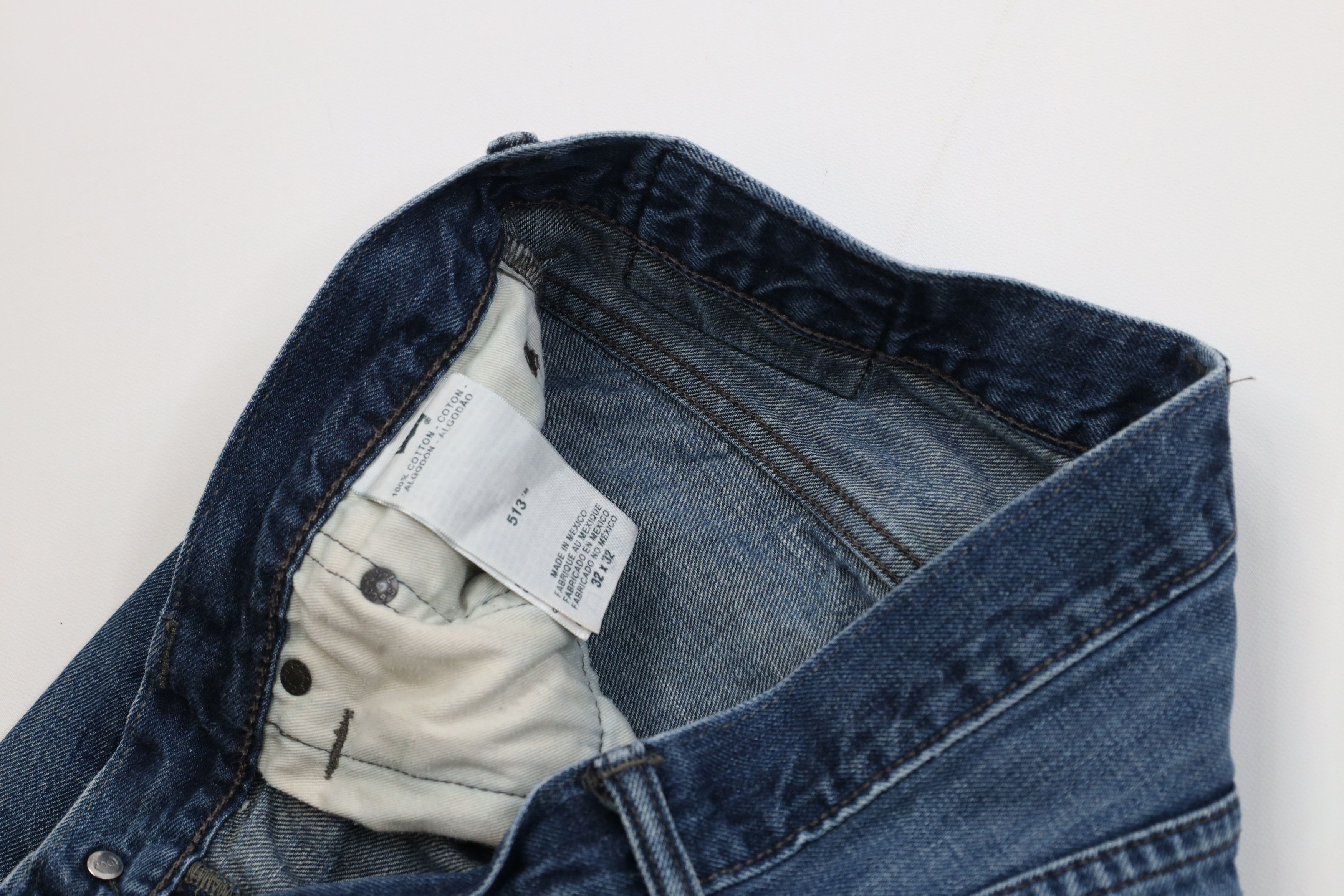 Levi's Vintage Y2K Levis 513 Slim Fit Straight Leg Denim Jeans Blue Size US 32 / EU 48 - 8 Thumbnail