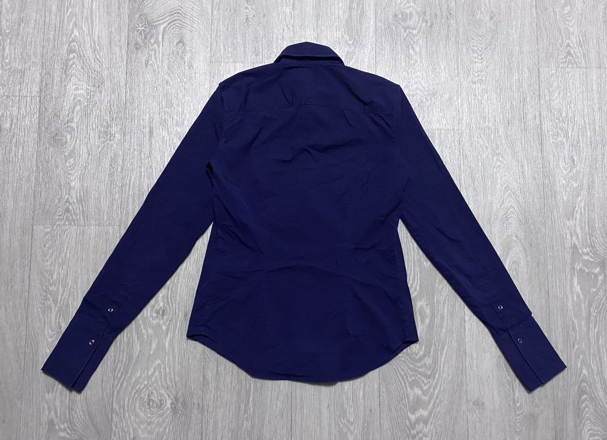 Ralph Lauren Black Label Ralph Lauren Black Label Navy Stretchy Luxury Blouse Shirt Size XS / US 0-2 / IT 36-38 - 4 Thumbnail